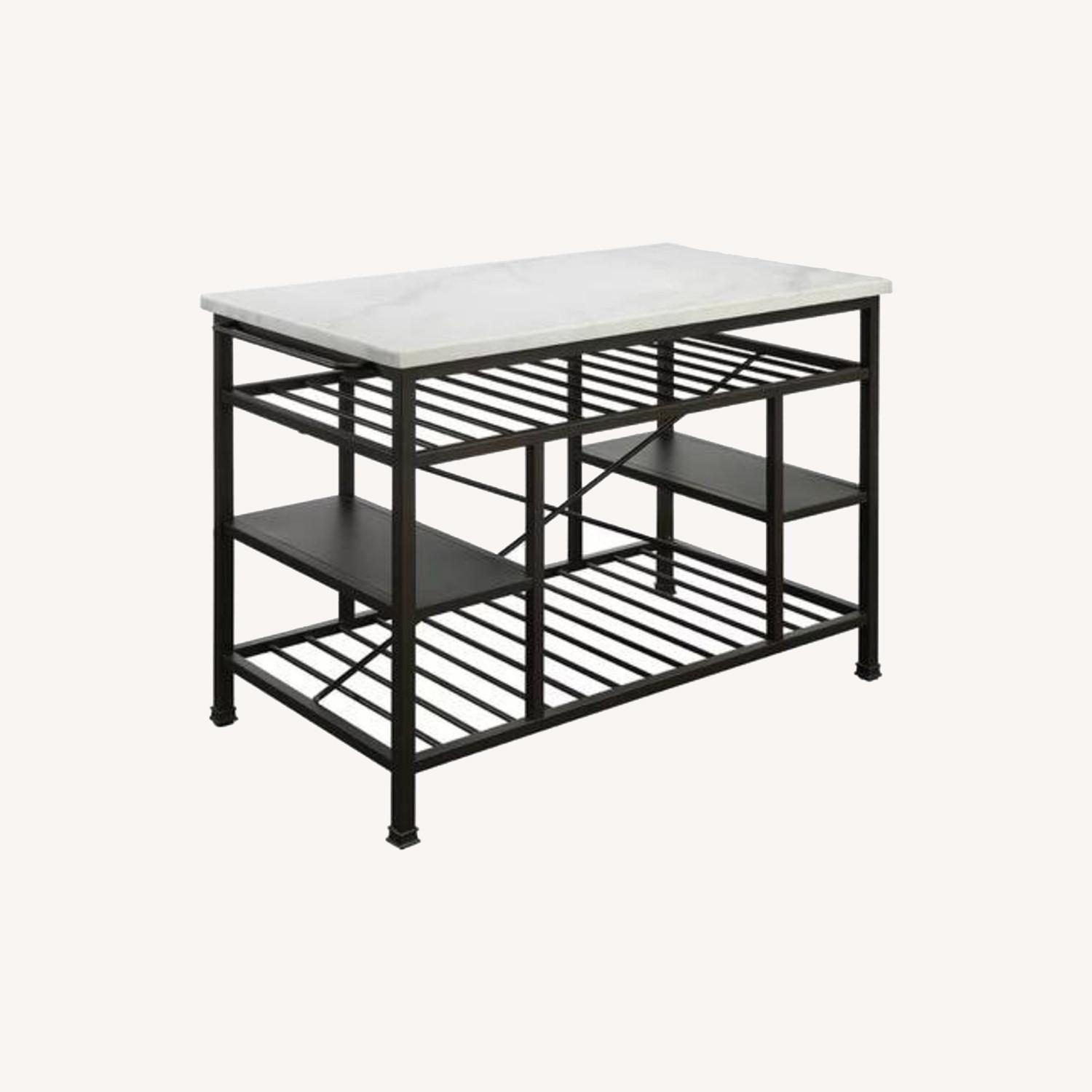 Wade Logan Marble Kitchen Island AptDeco