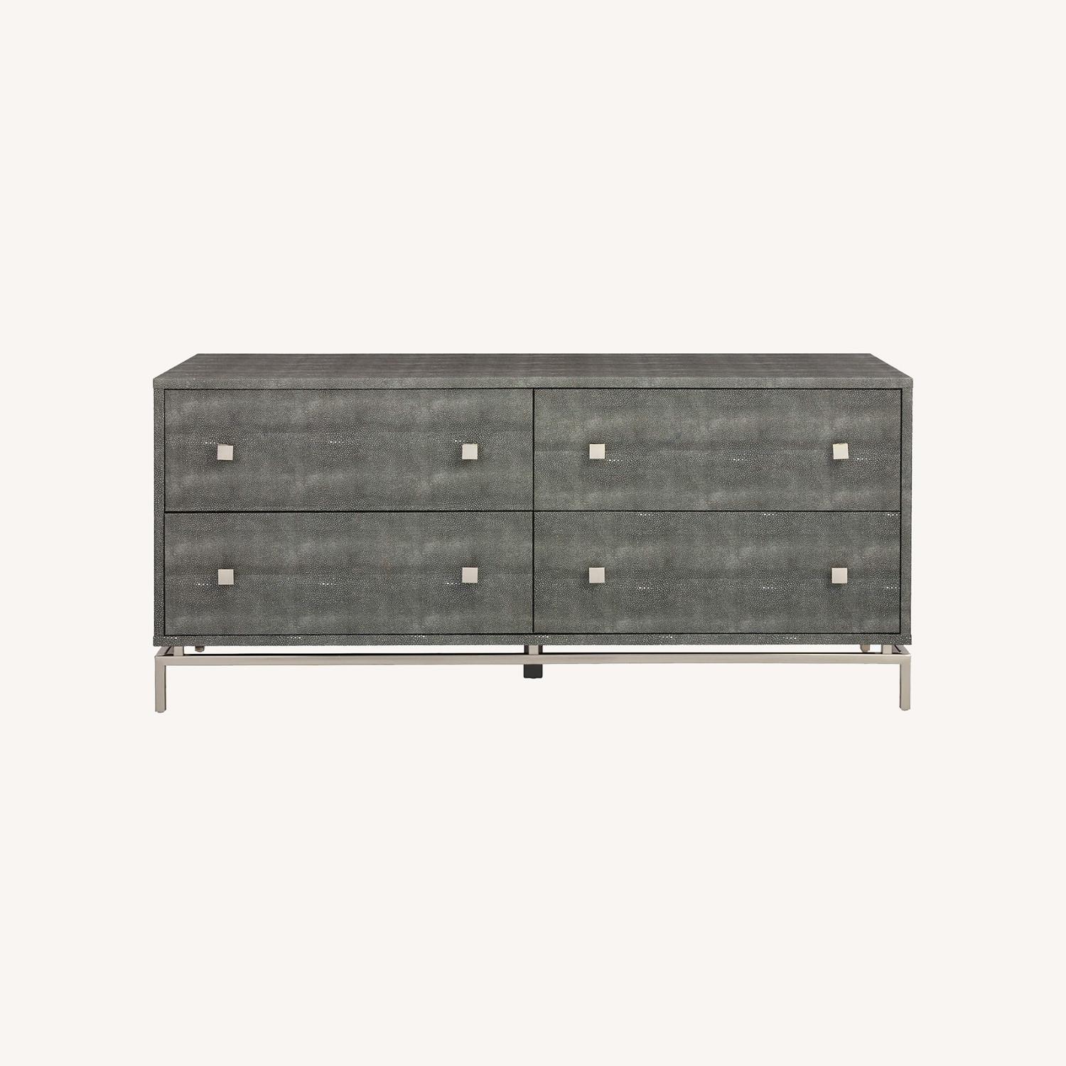 CB2 Shagreen Embossed Low Dresser AptDeco
