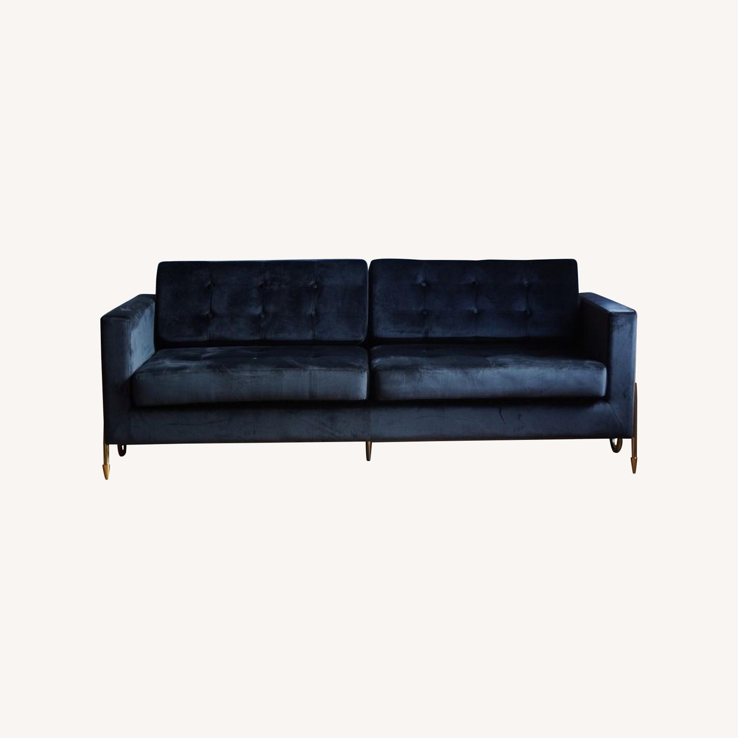 Modern Velvet Sofa with Stunning Legs - image-3