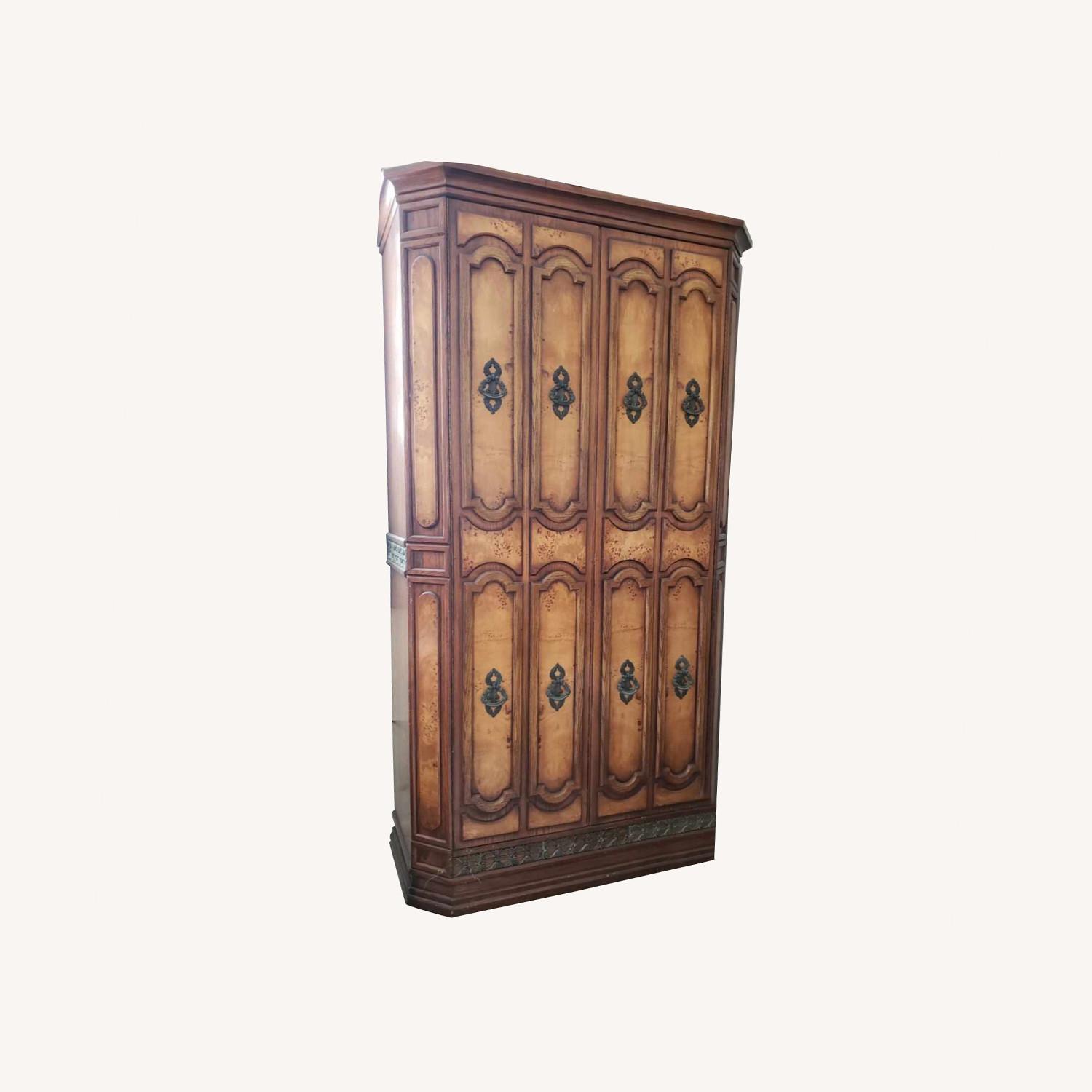 Traditional Antique Real Wood Armoire - image-0