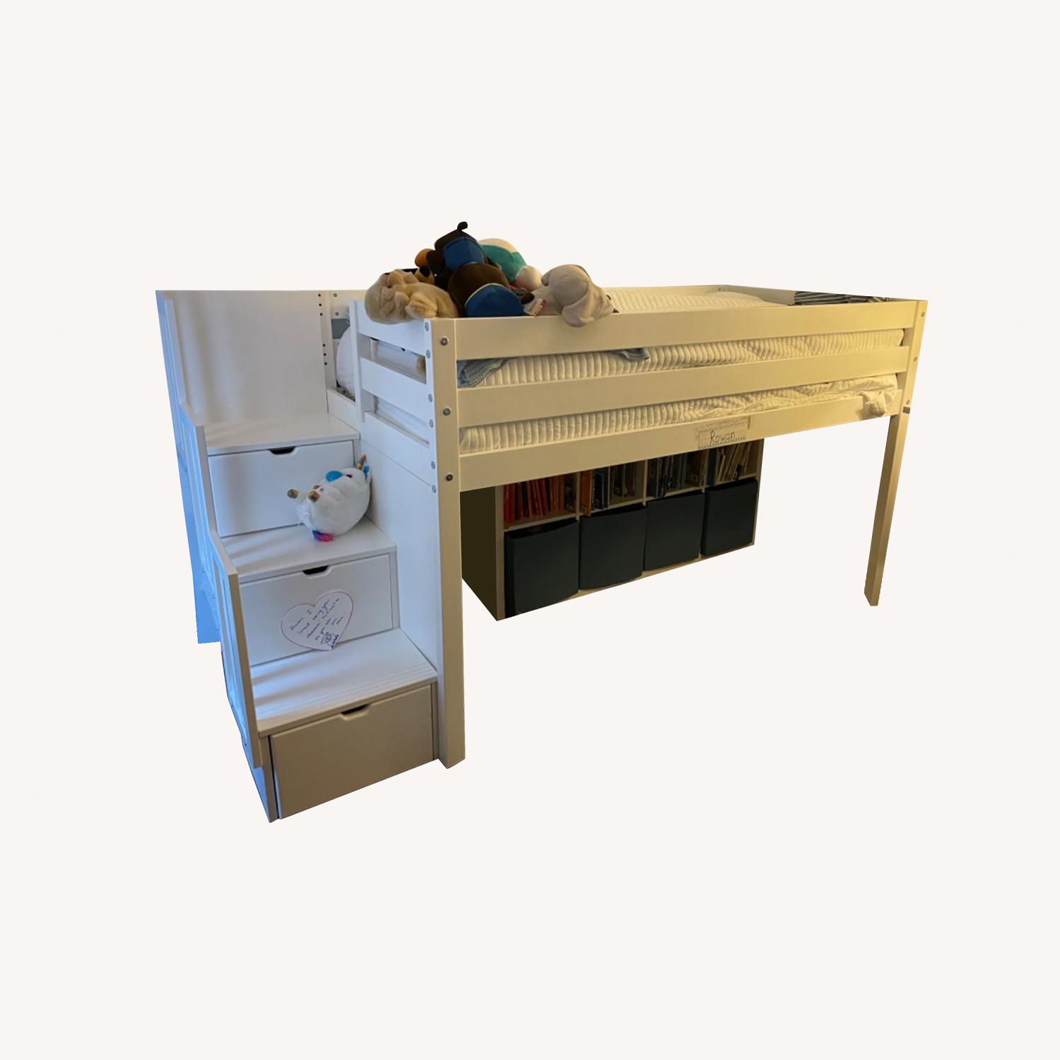 Wayfair Lofted Bed with Stairs AptDeco