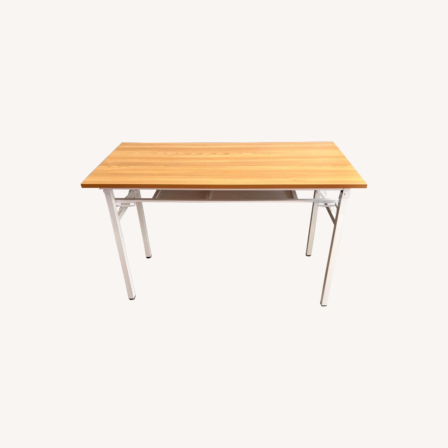 Ultra Practical Folding Desk w/Storage Shelf - image-0
