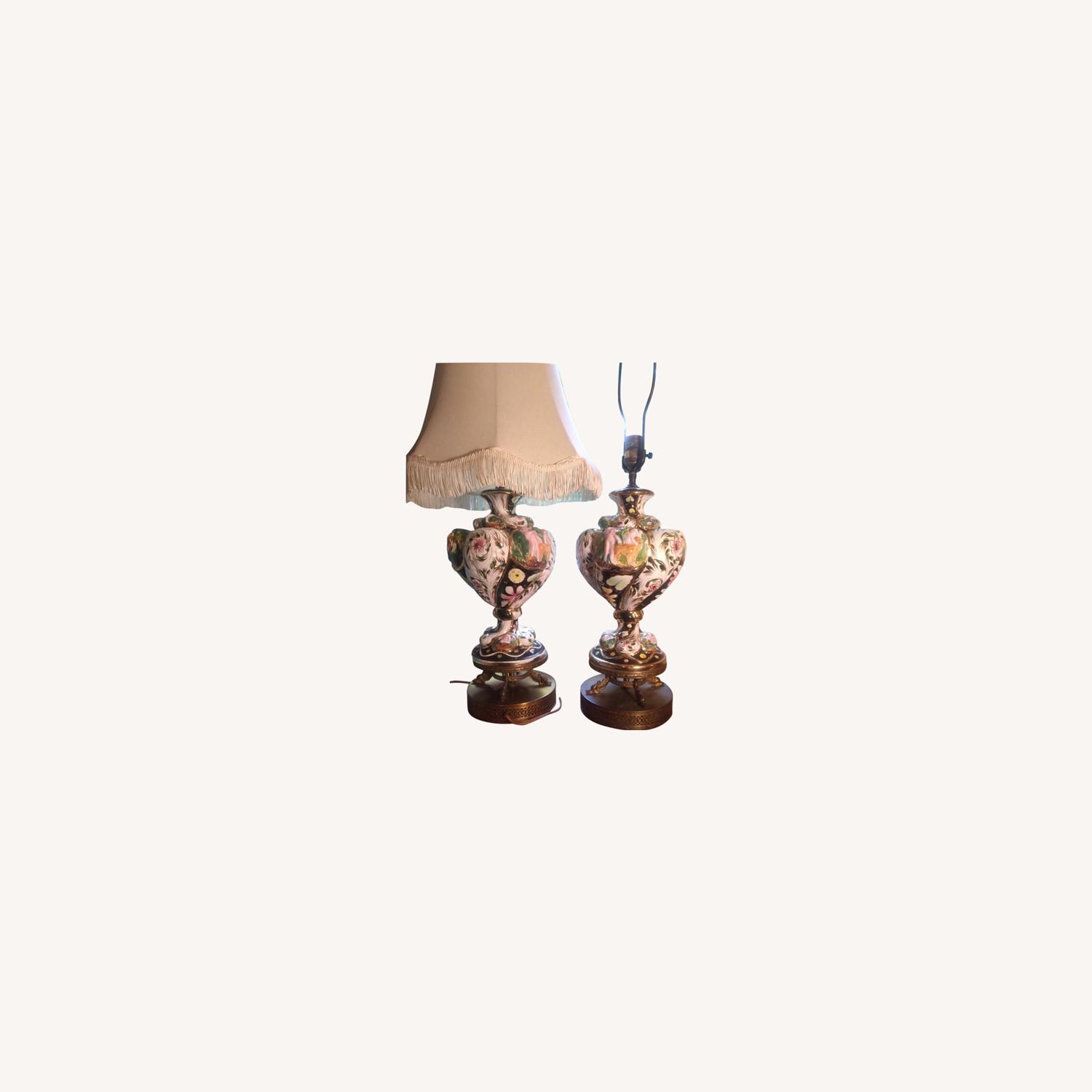 Vintage Capodimonte Lamps - image-0