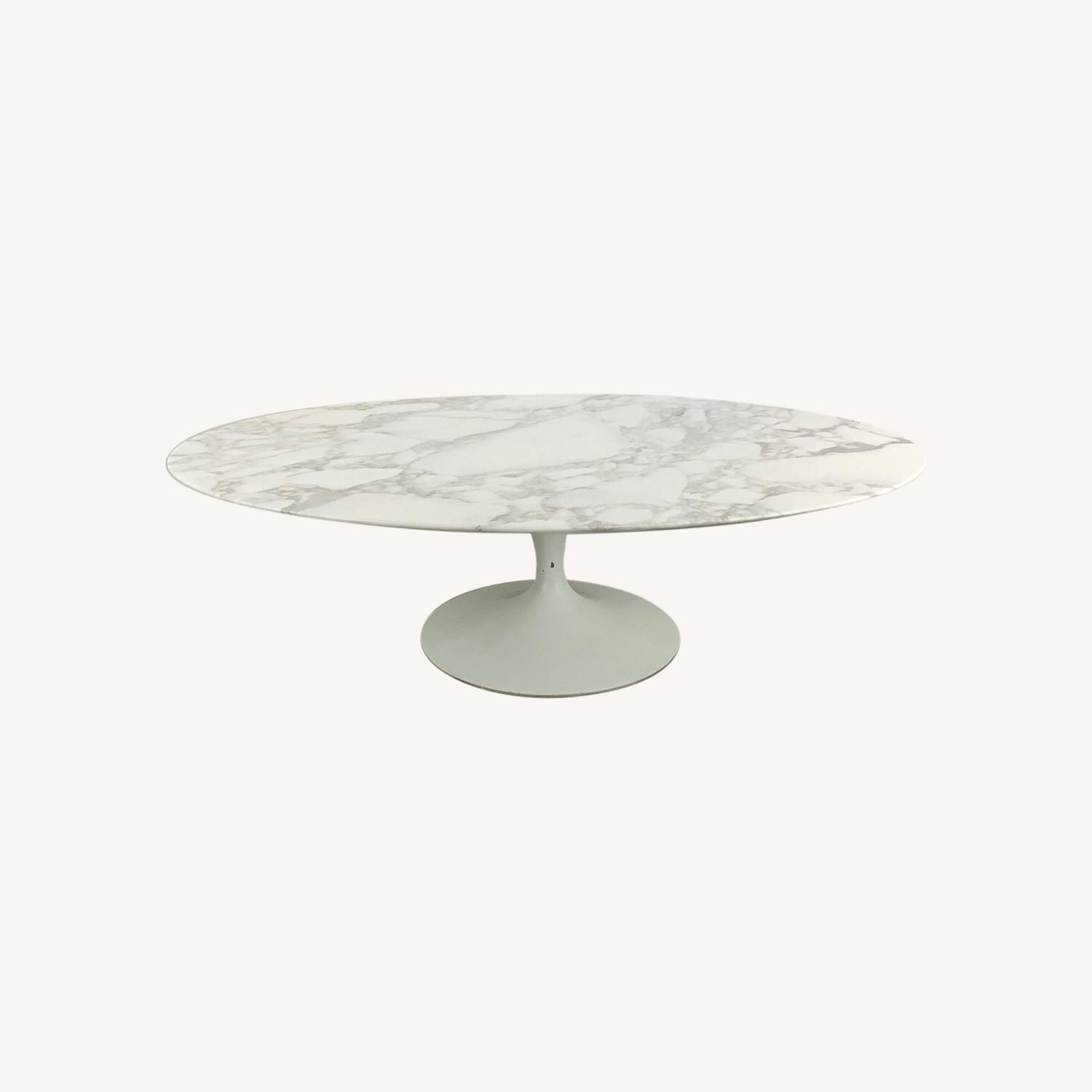 MidCentury Marble Top Tulip Coffee Table by Knoll AptDeco