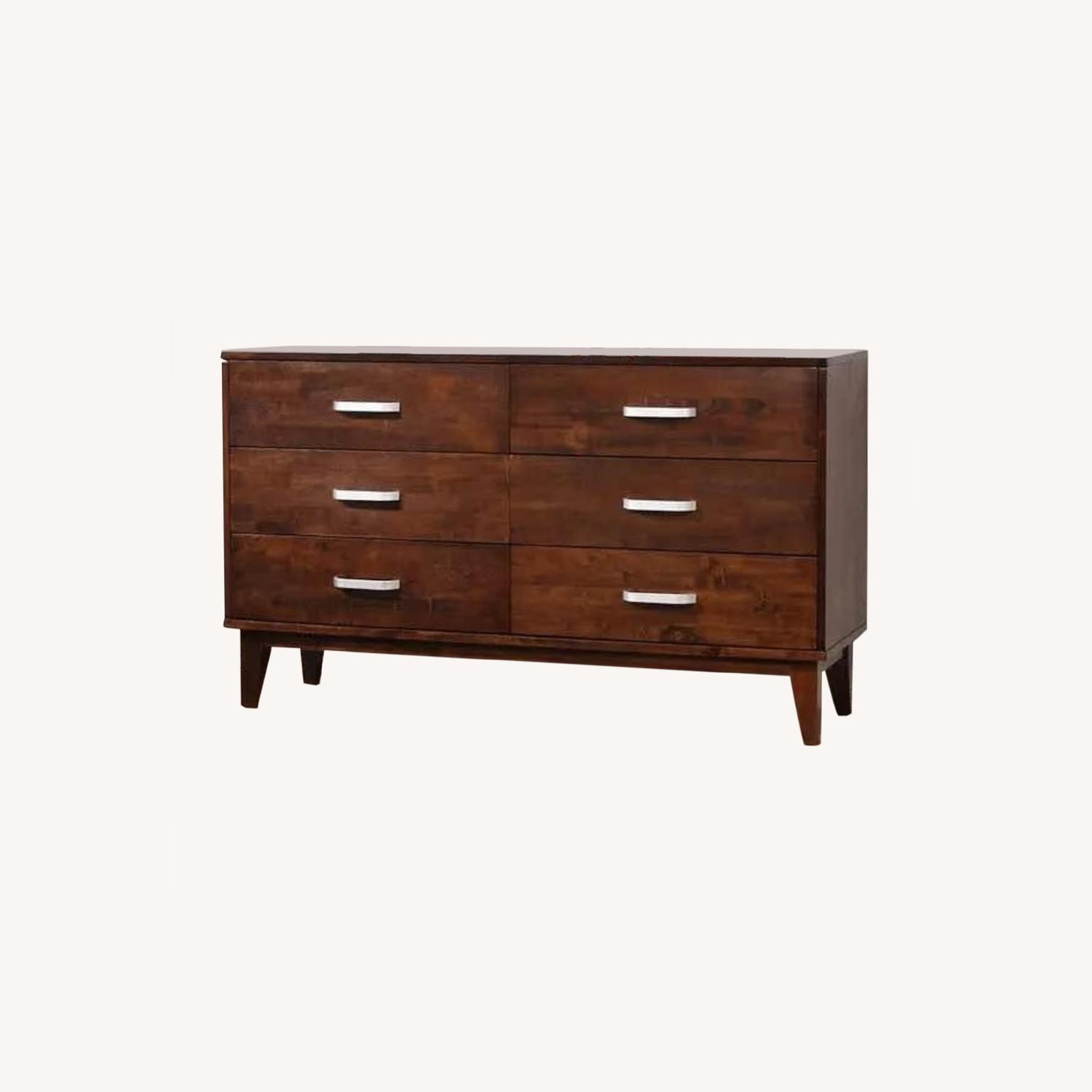 Strick & Bolton 6 Drawer Malaysian Wood Dresser AptDeco
