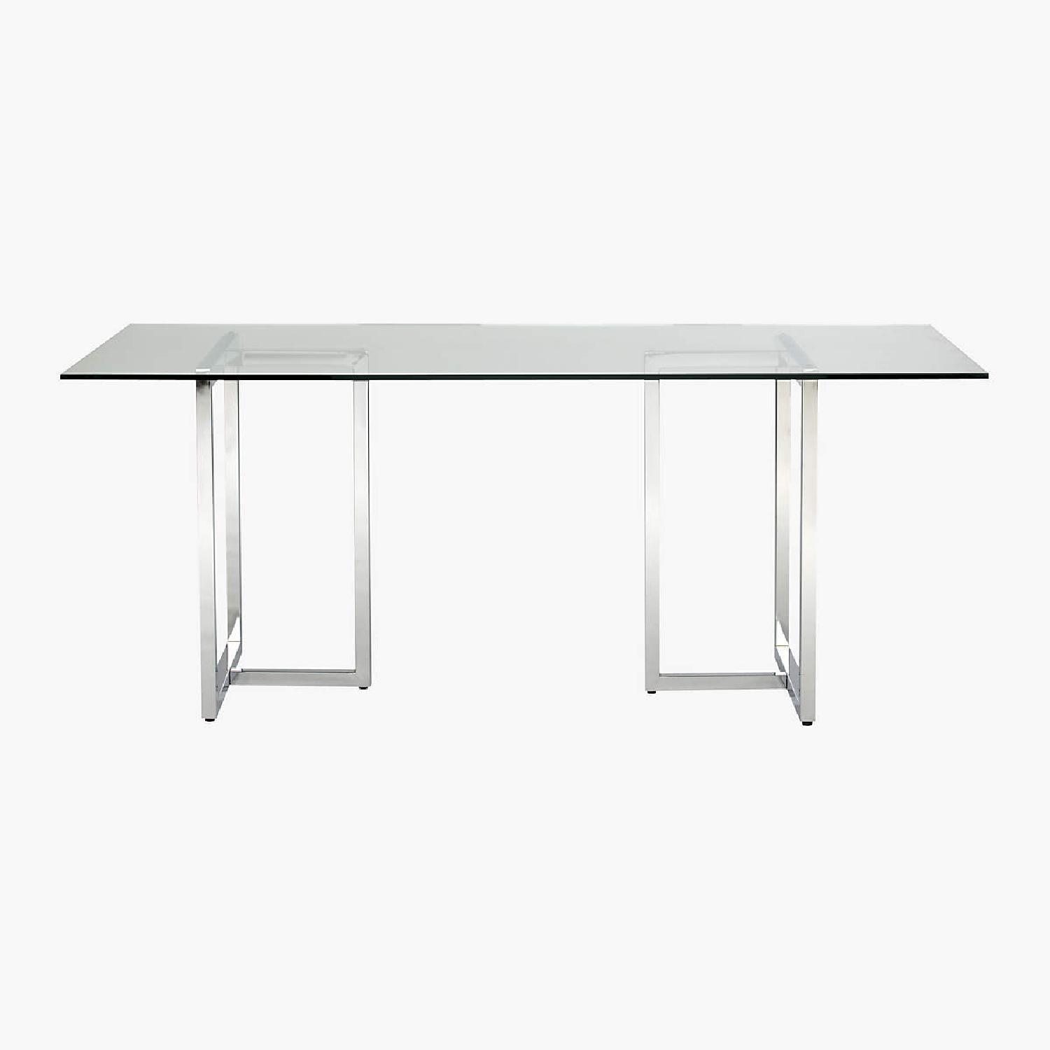 CB2 Rectangular Light Glass Table - image-6
