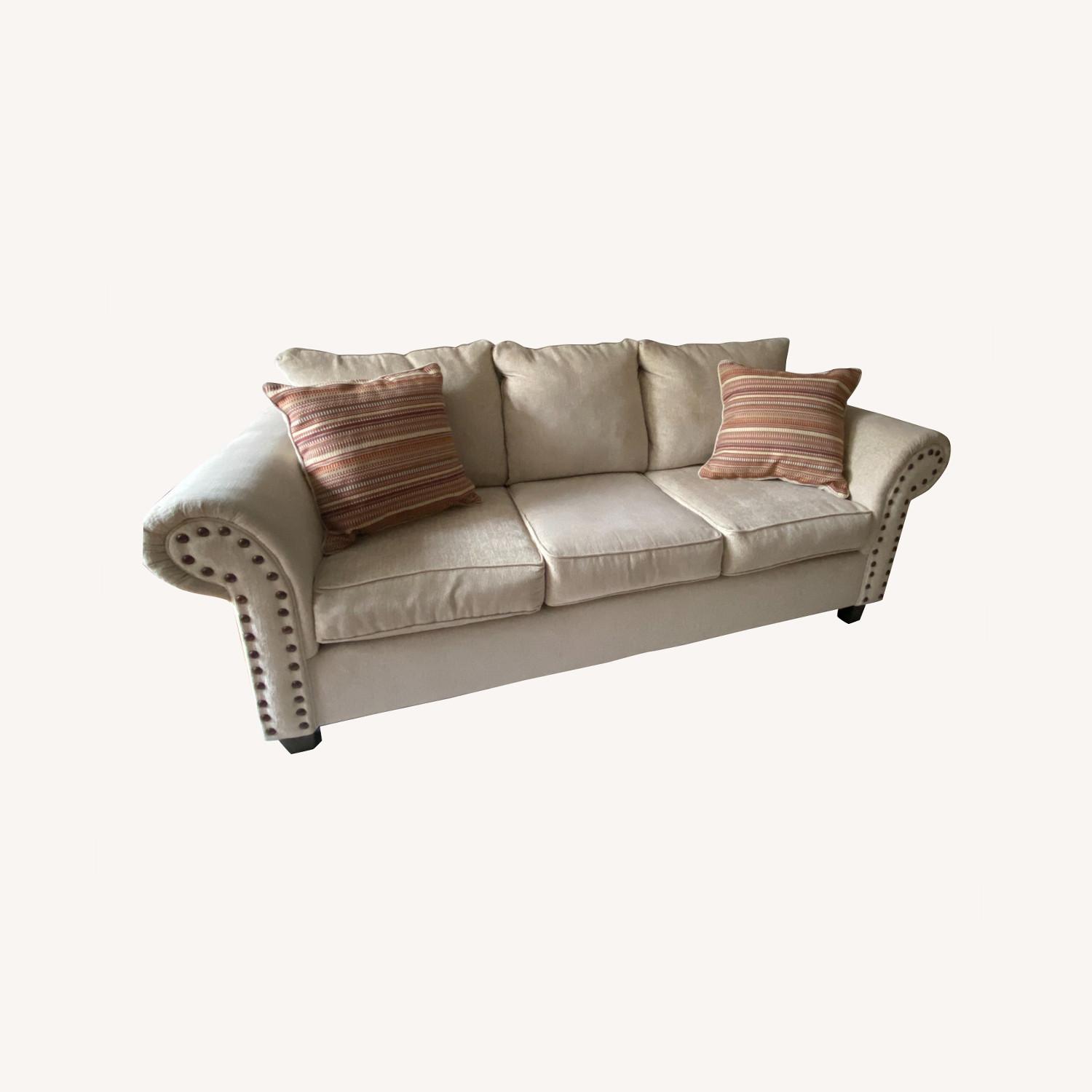 Bob's Discount Furniture Artisan Beige Sofa AptDeco