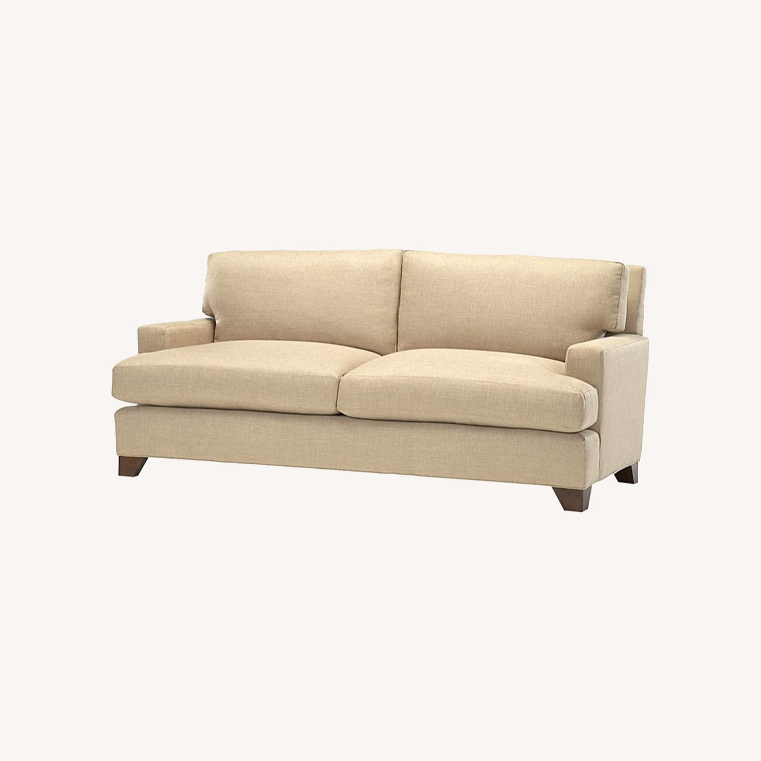 Baker Furniture Track Arm Linen Sofa AptDeco