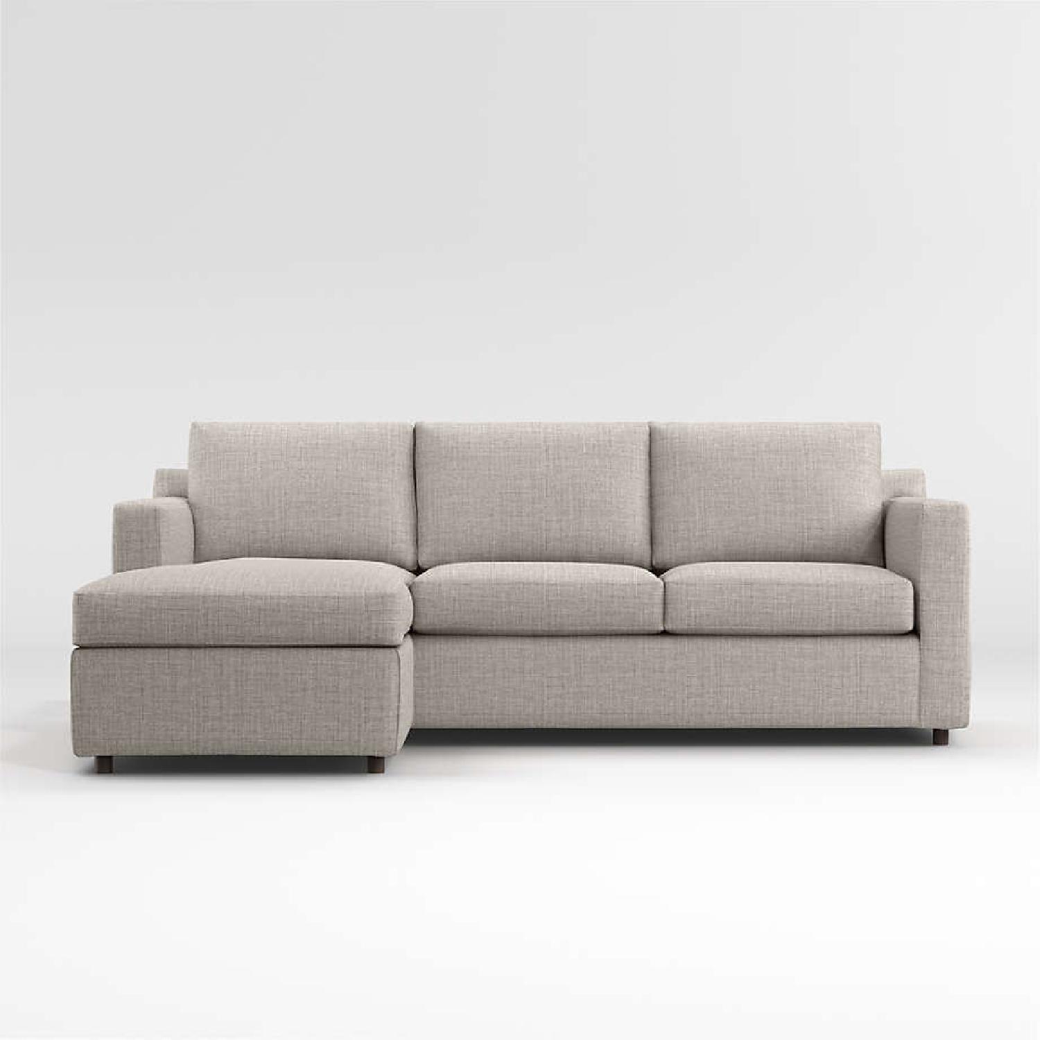 Crate & Barrel Barrett Reversible Sectional in Ash - image-4