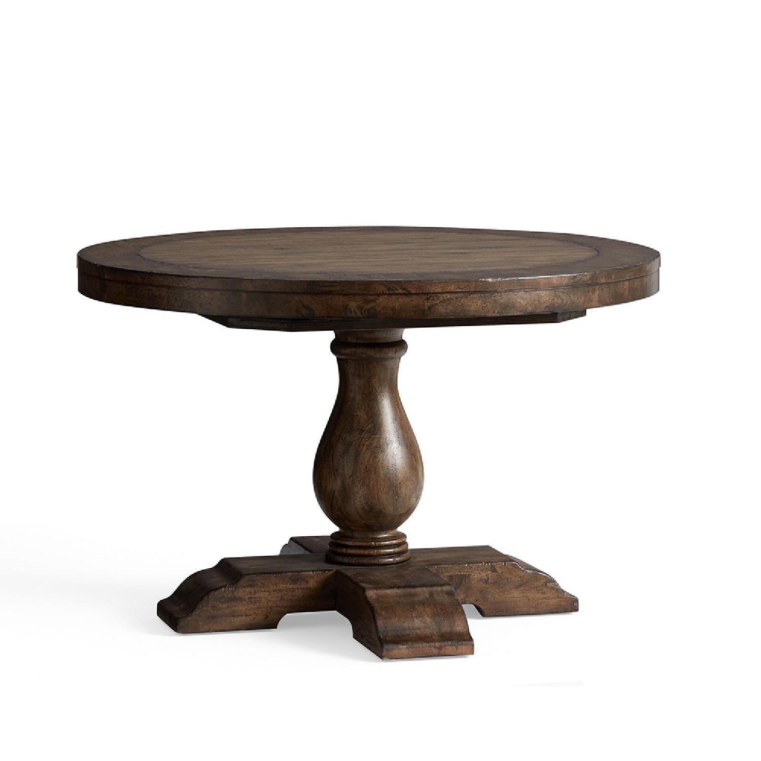 Pottery Barn Rustic Round Dining Table AptDeco