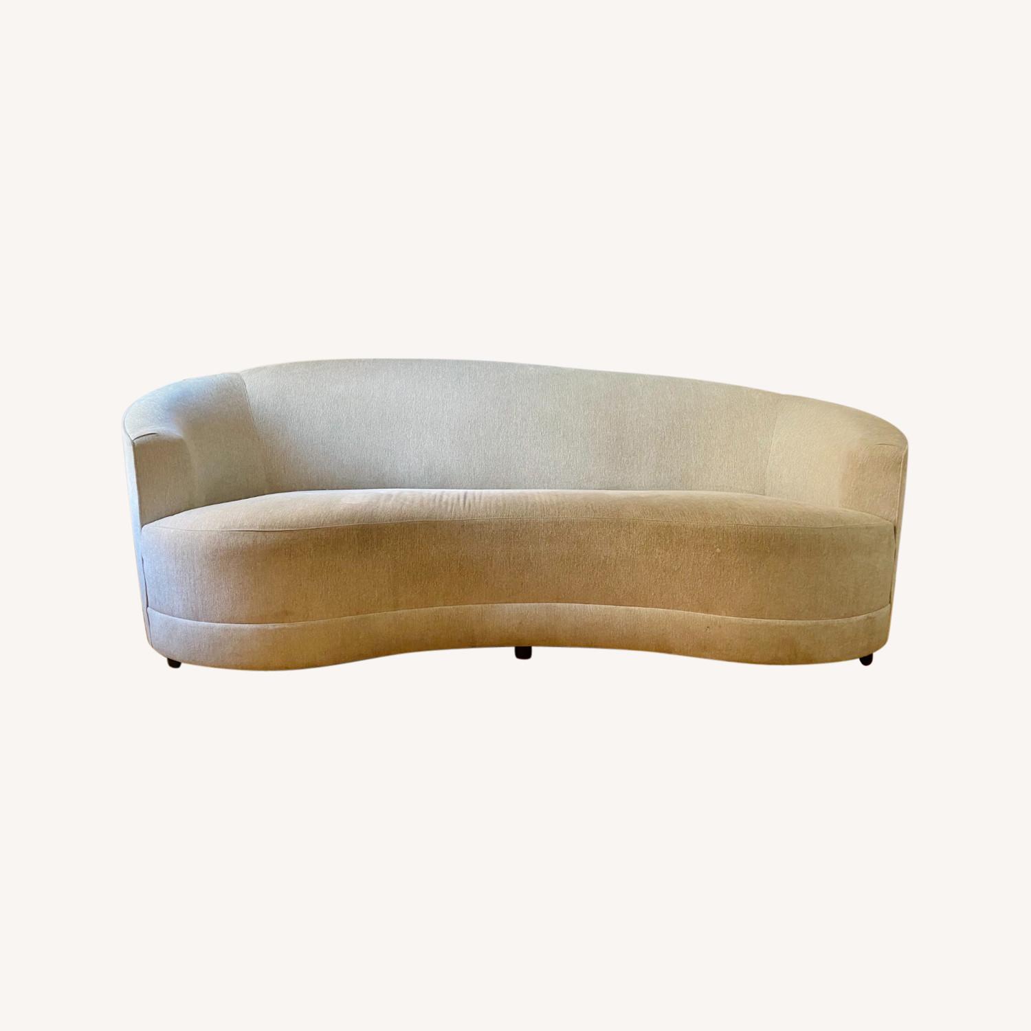 Crate & Barrel Chic Curved Sofa AptDeco