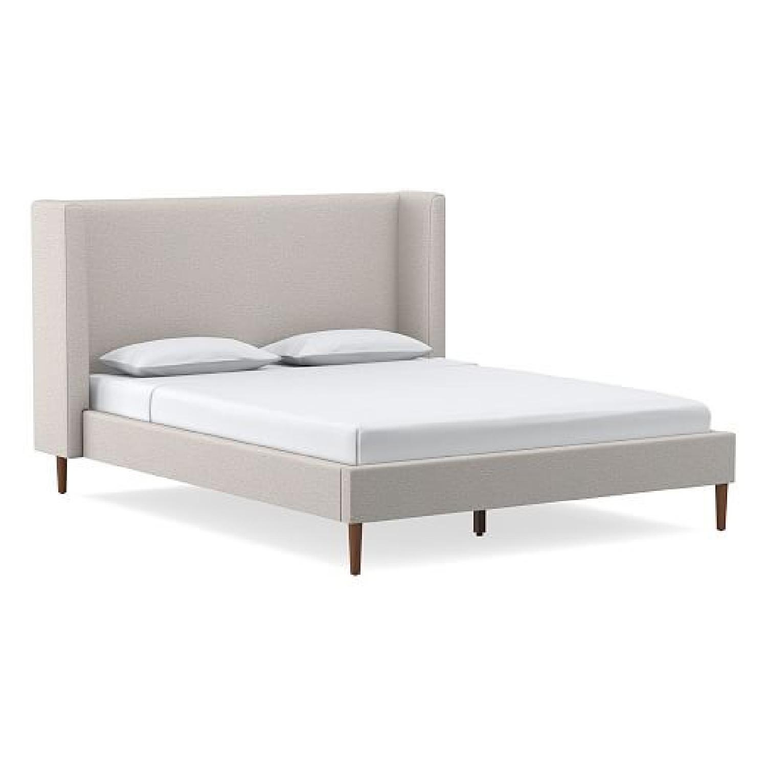 West Elm Queen Shelter Bed with Wood Legs AptDeco