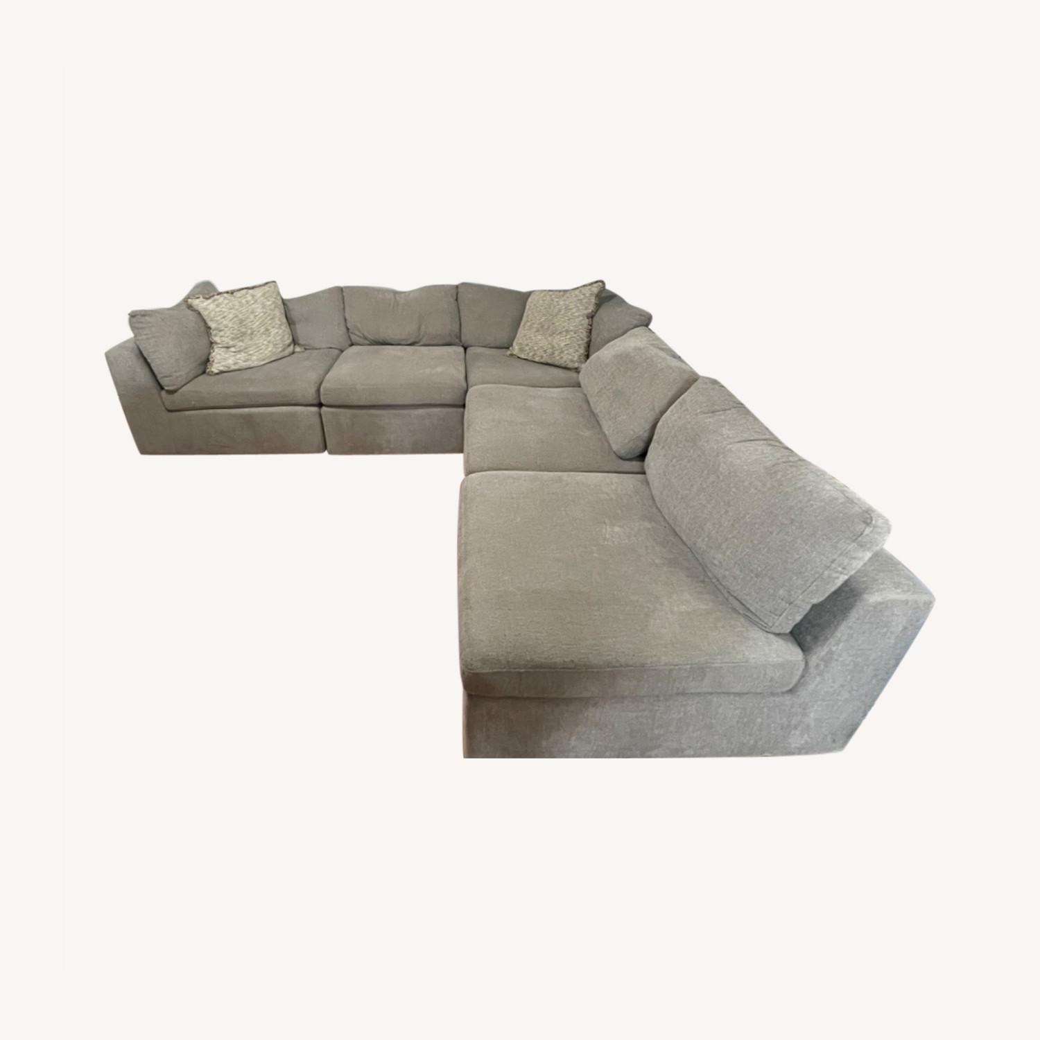 World Market Gray 6 Piece Modular Sofa AptDeco