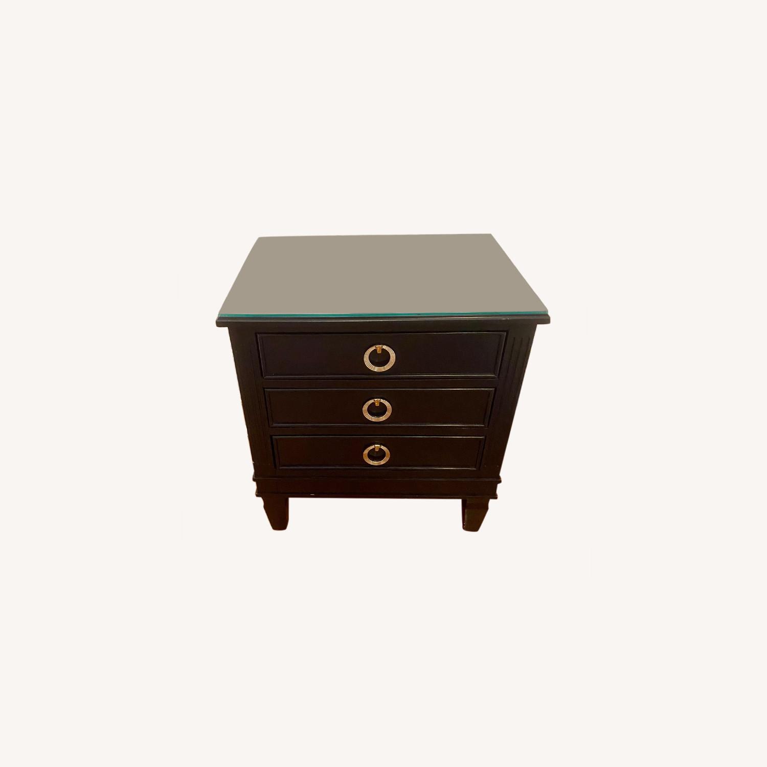 Safavieh Kira 3 Drawer Navy Nightstand AptDeco