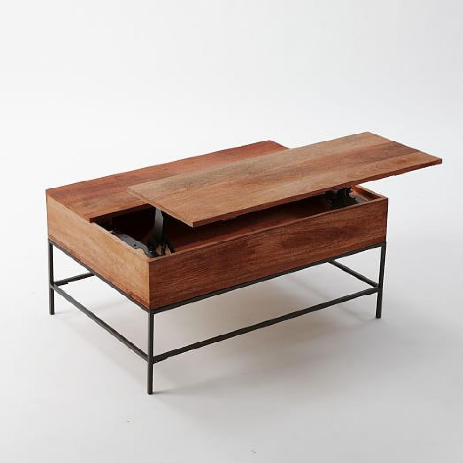 West Elm Walnut Storage Coffee Table - image-9