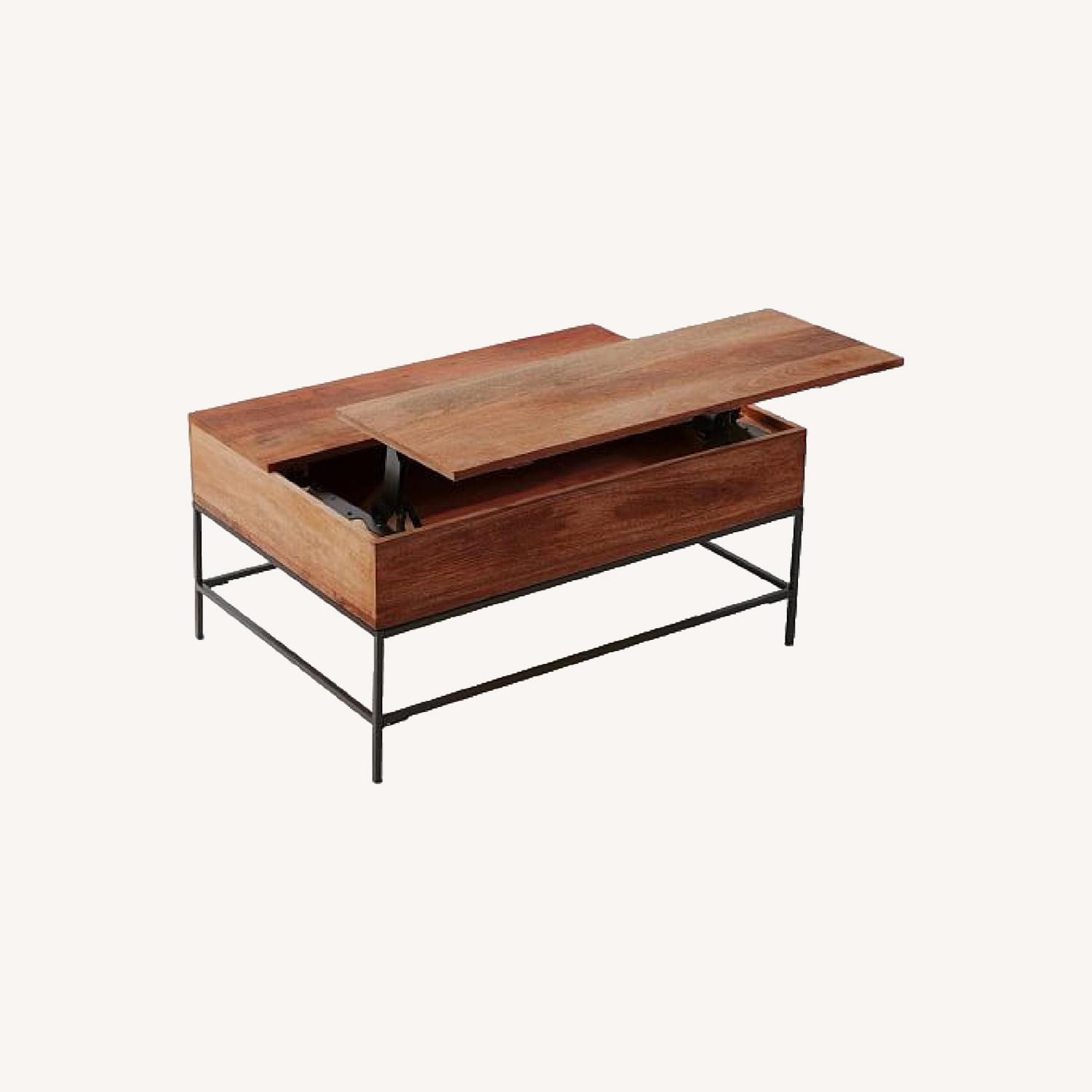 West Elm Walnut Storage Coffee Table AptDeco