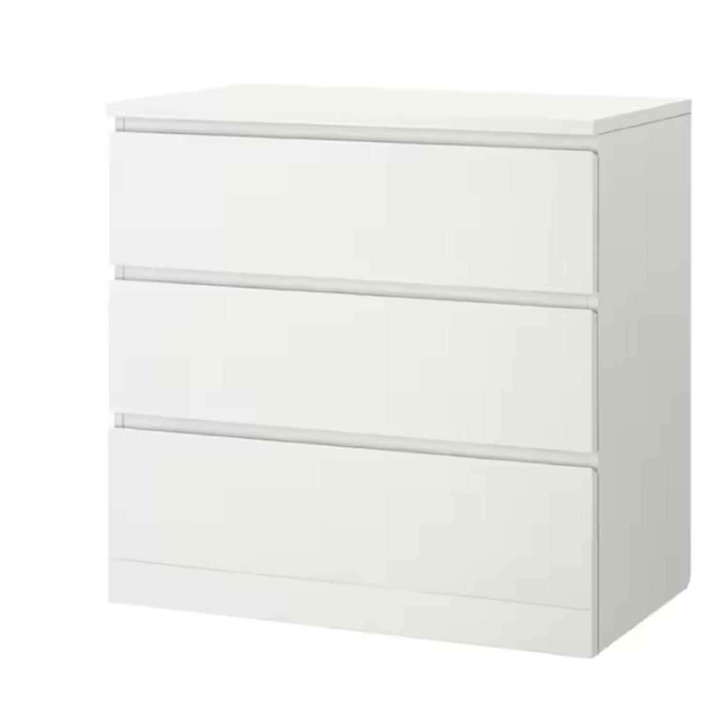 IKEA Malm 3-Drawer White Chest - AptDeco