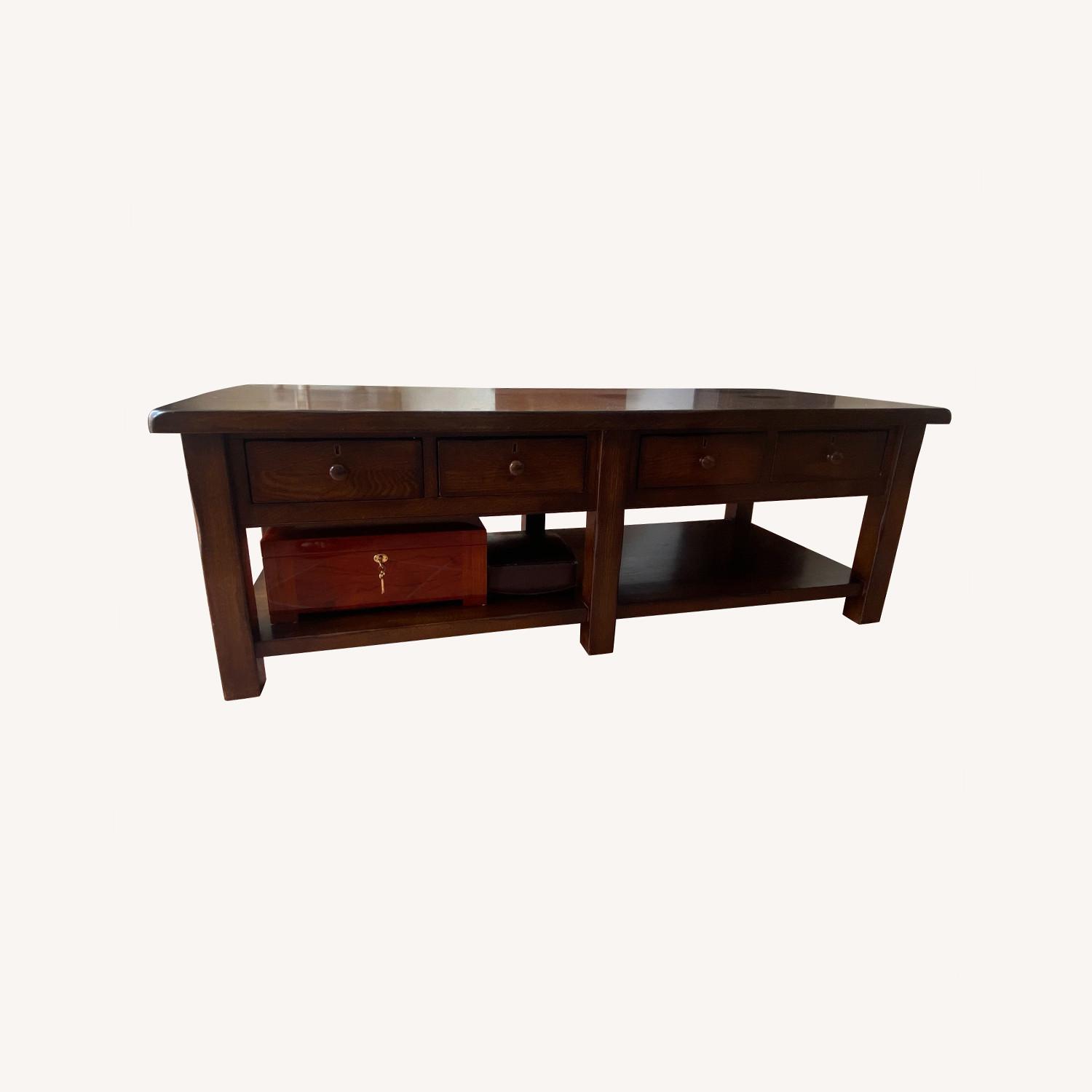 Solid Wood Coffee Table AptDeco