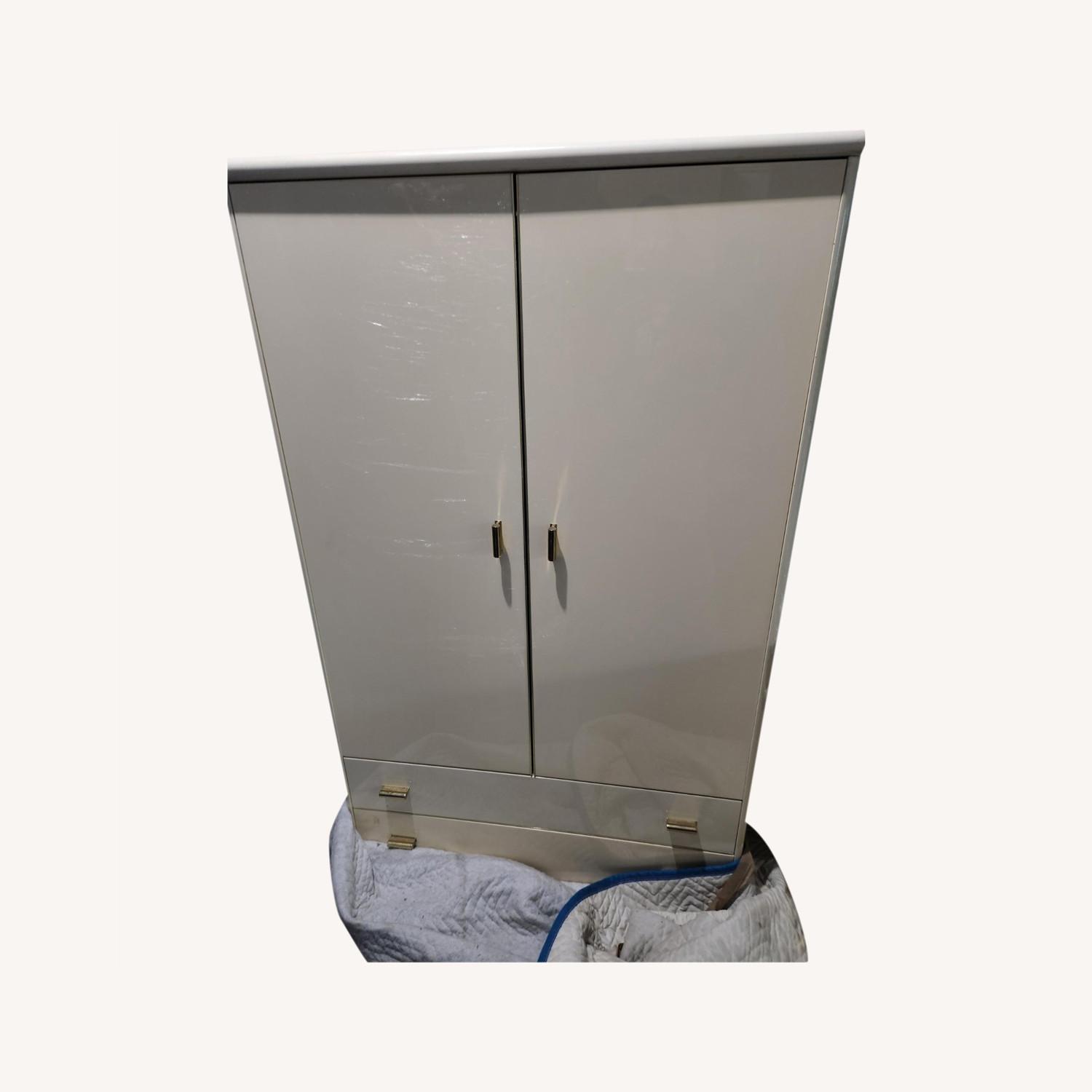 Handsome Sleek Armoire with Drawers AptDeco