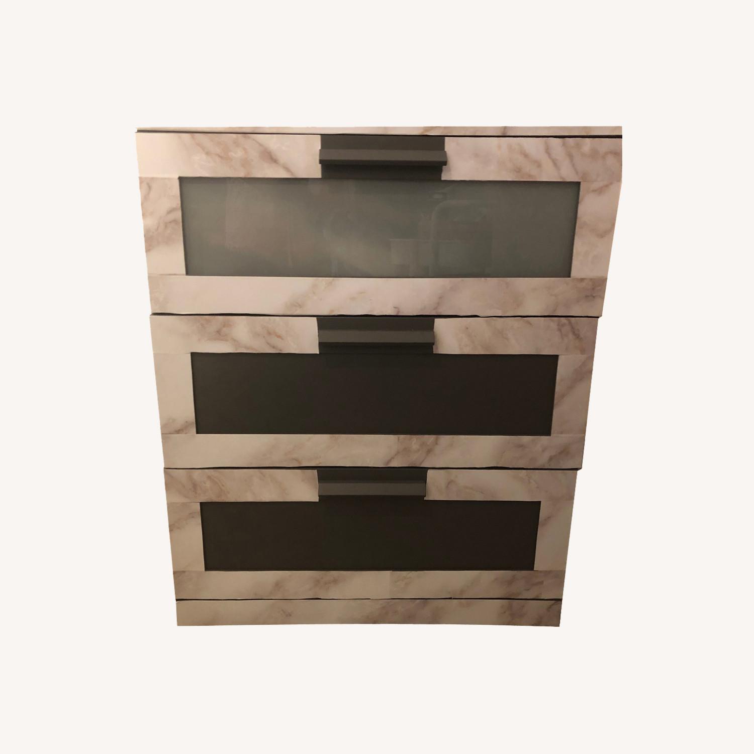 IKEA Brimnes 3Drawer Dark Grey Frosted Dresser AptDeco