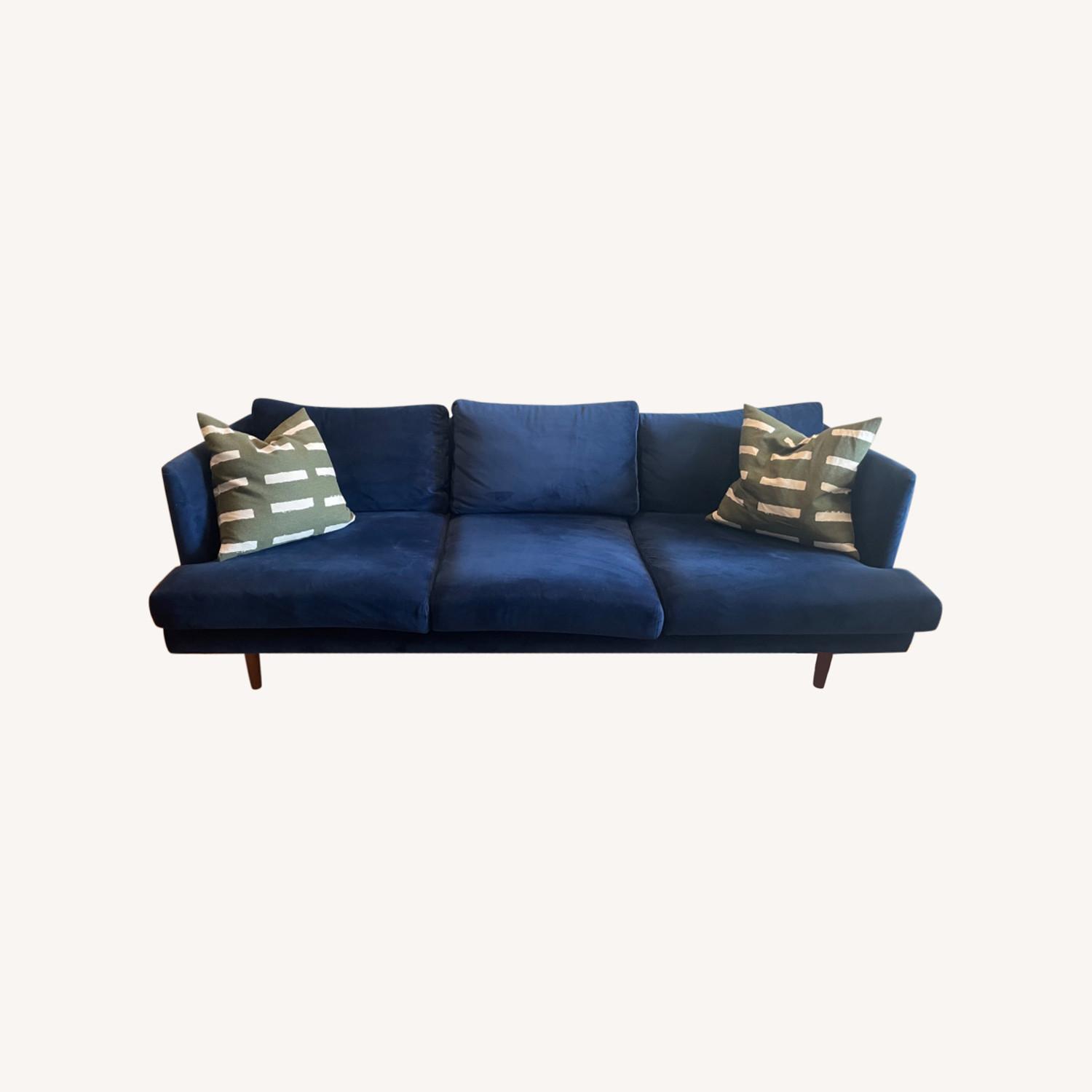 Nicole Miller Blue Sofa - image-0
