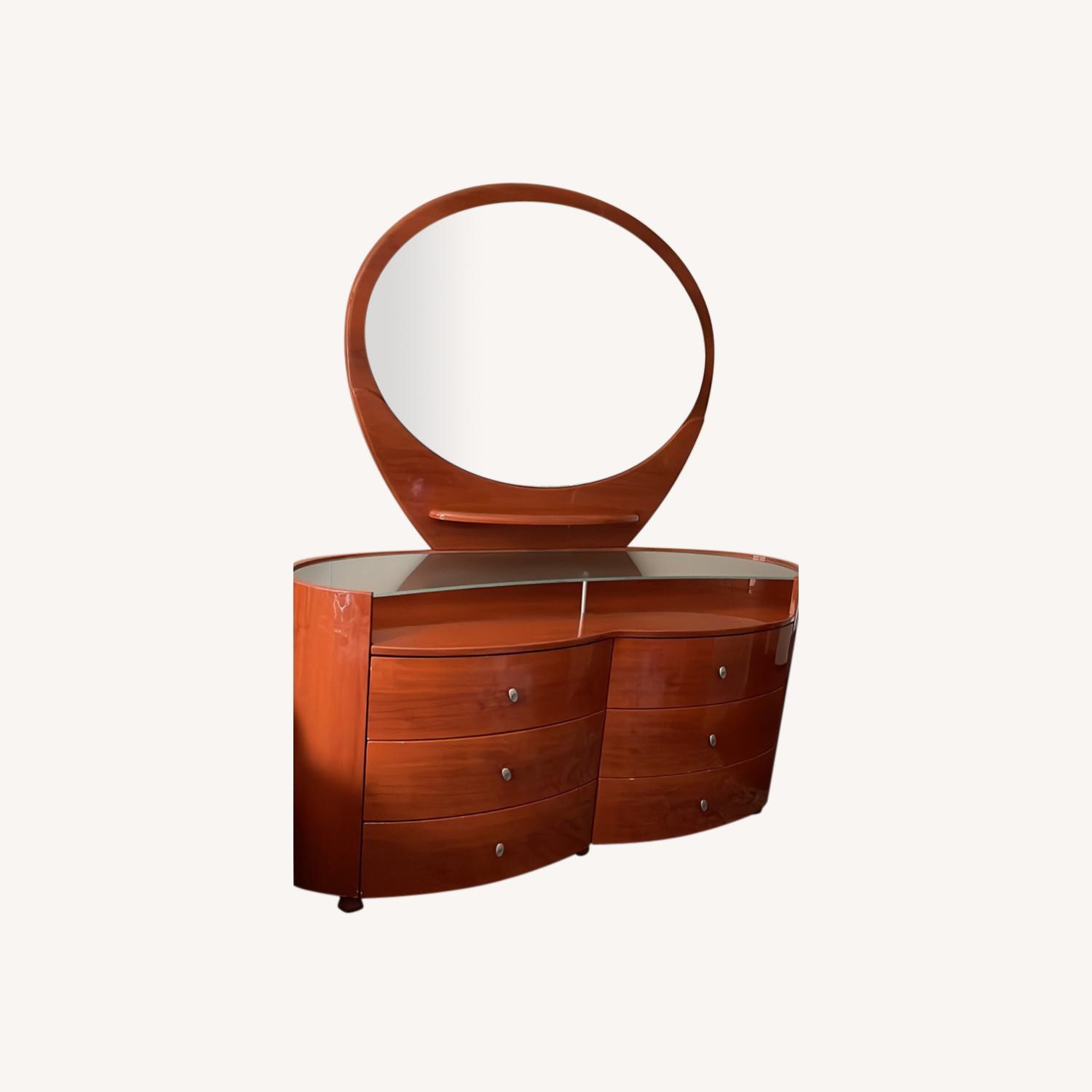 Global Furniture USA Caramel Color Dresser/Mirror AptDeco