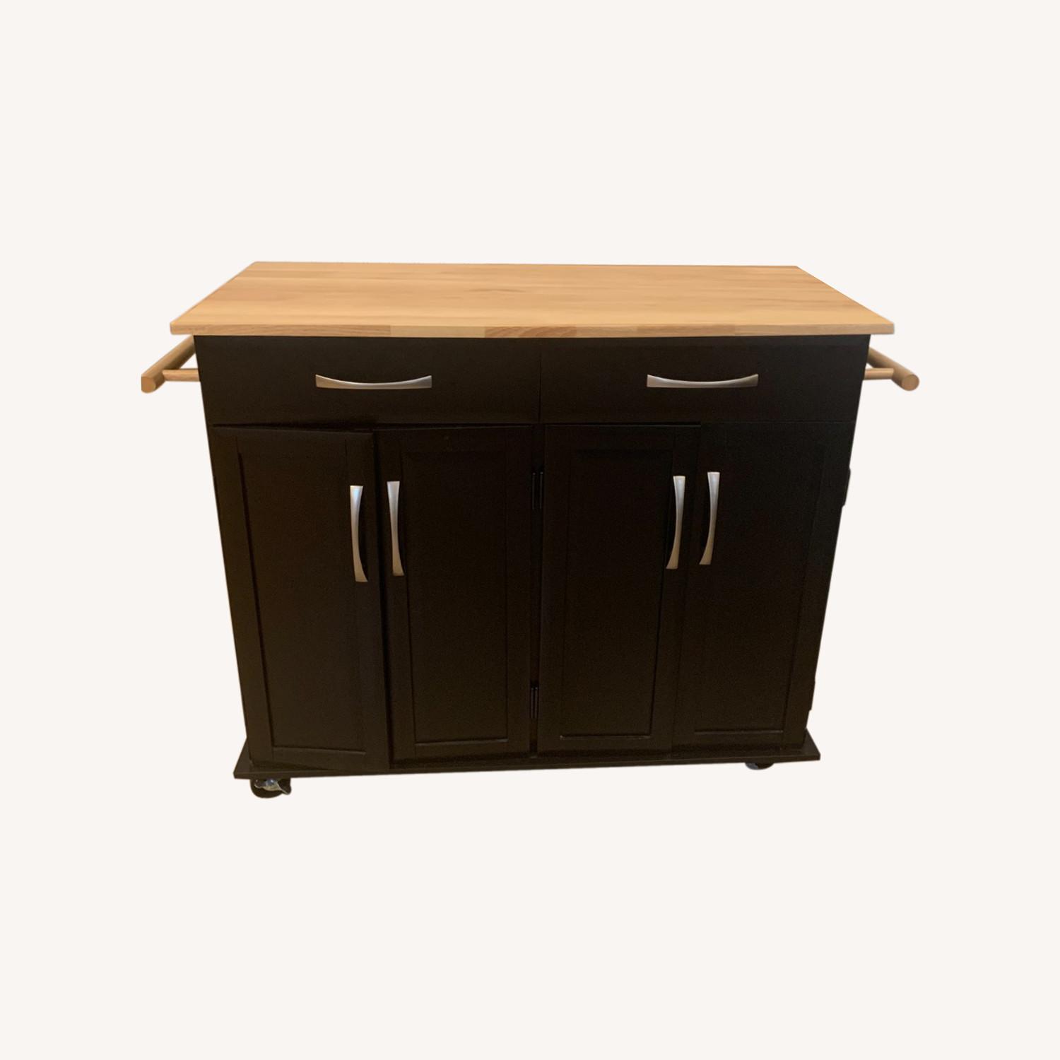 BELLEZE Rolling Kitchen Island Utility Cart AptDeco