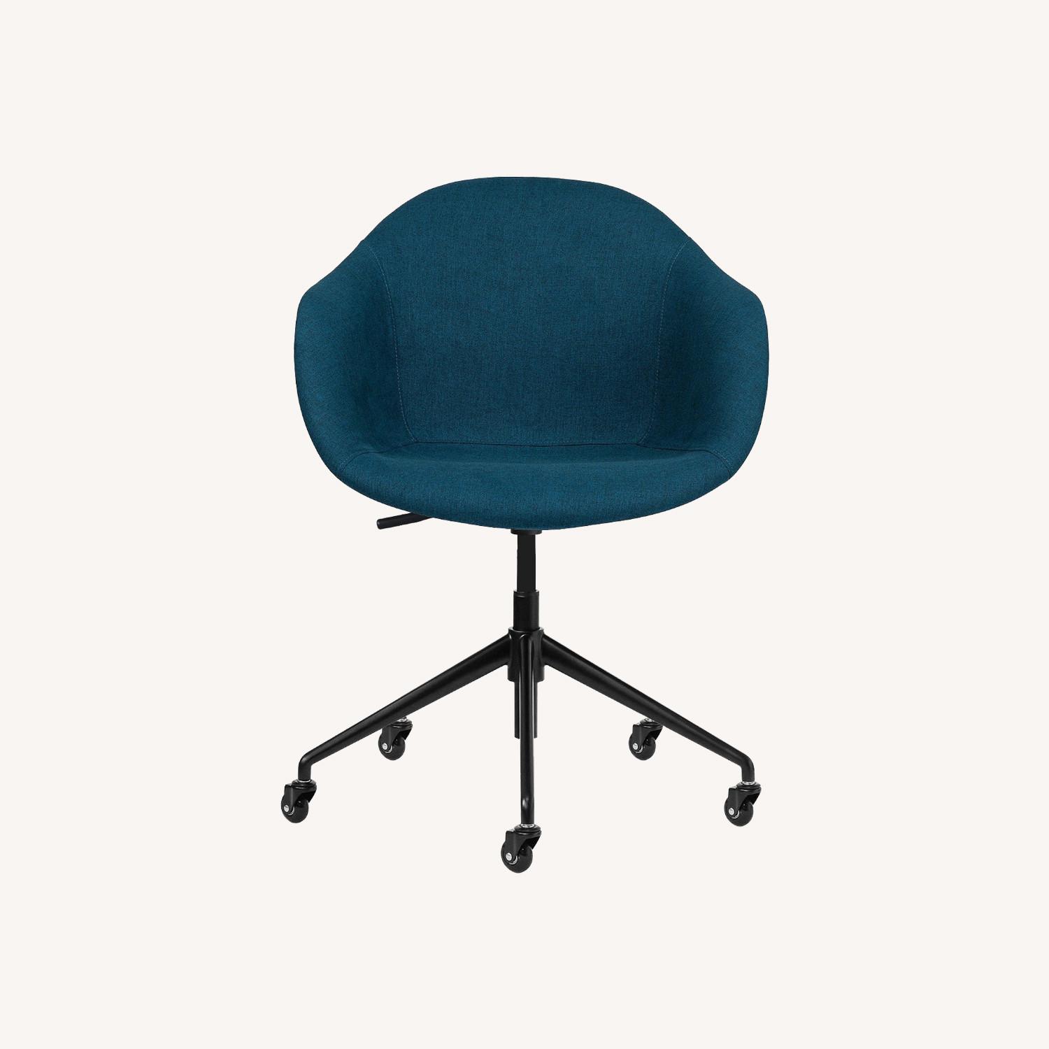 Adjustable Height Desk Chair (Dark Blue) AptDeco