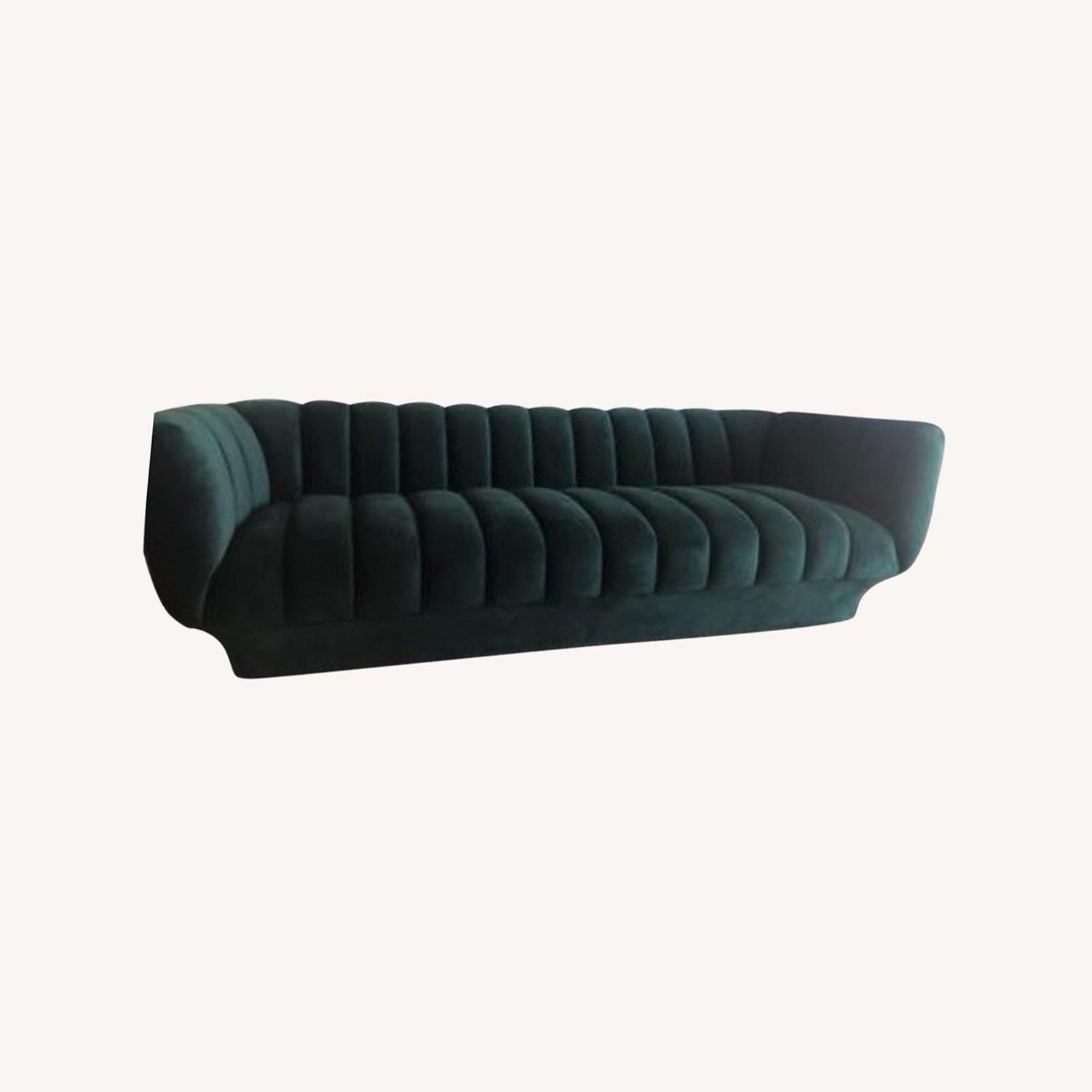 Wayfair Green Velvet Sofa AptDeco