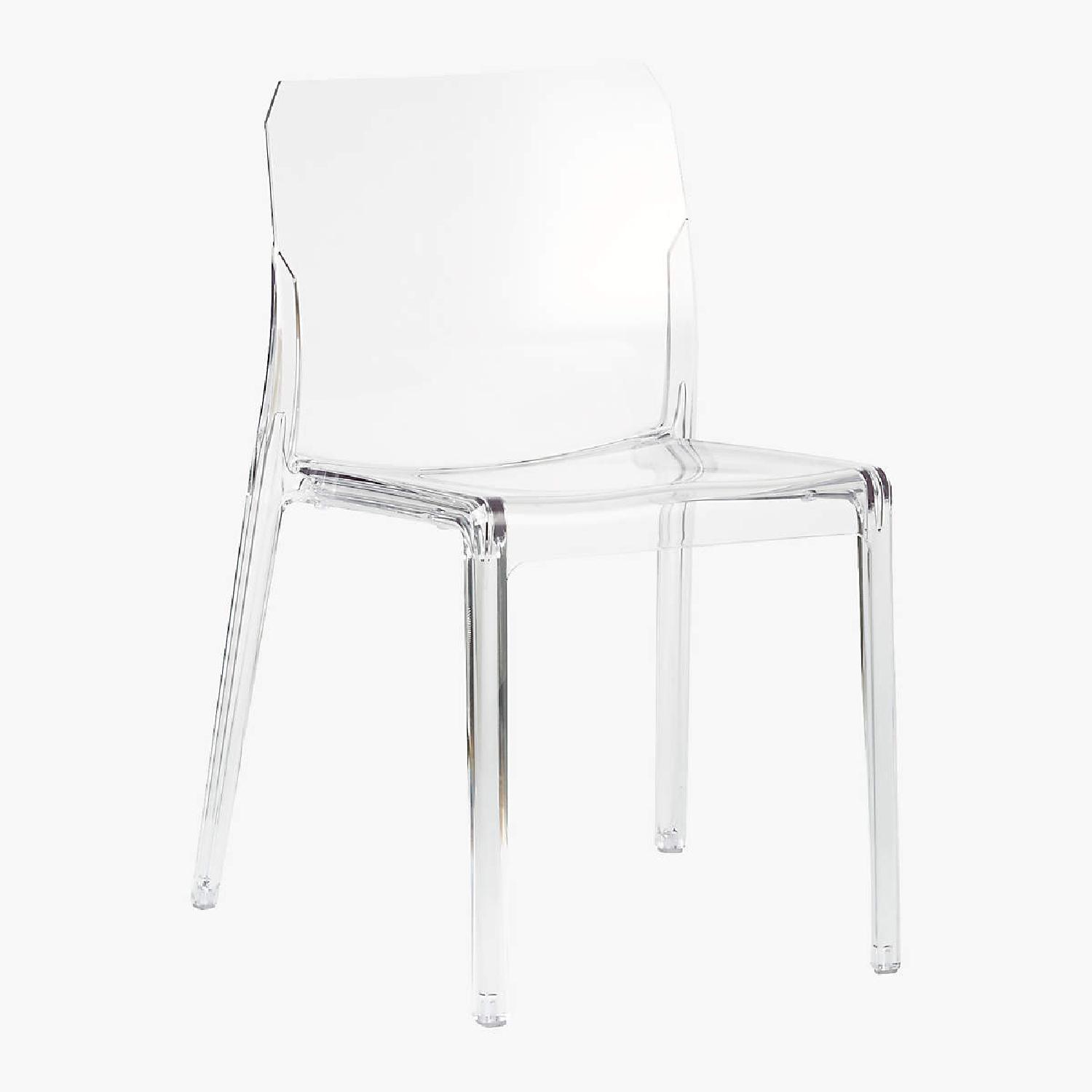 Pair of CB2 Clear Bolla Dining Chairs - image-4