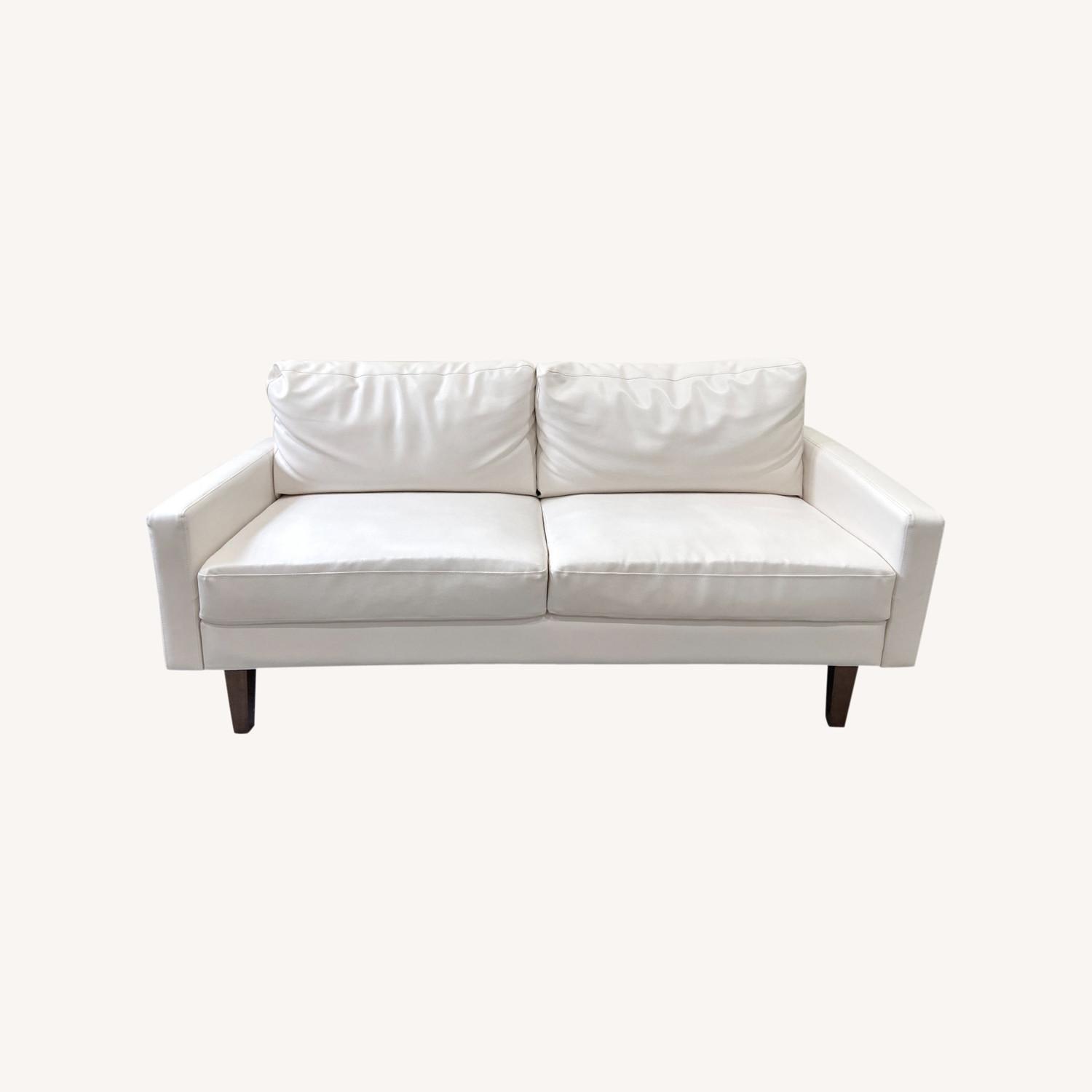 70'' Faux Leather Square Arm Sofa - image-0