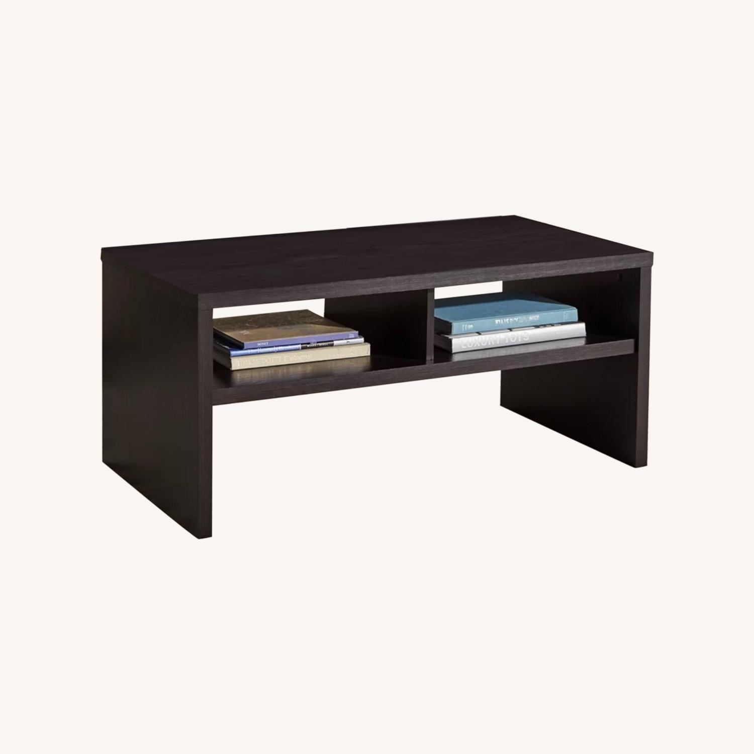 Wayfair Brown Two Tiered Storage Coffee Table AptDeco