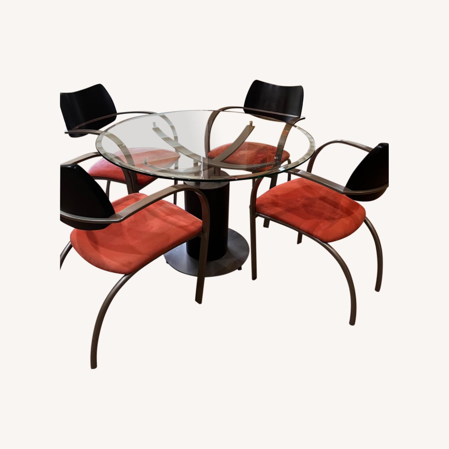 Elite Modern Glass Top Dining Set AptDeco