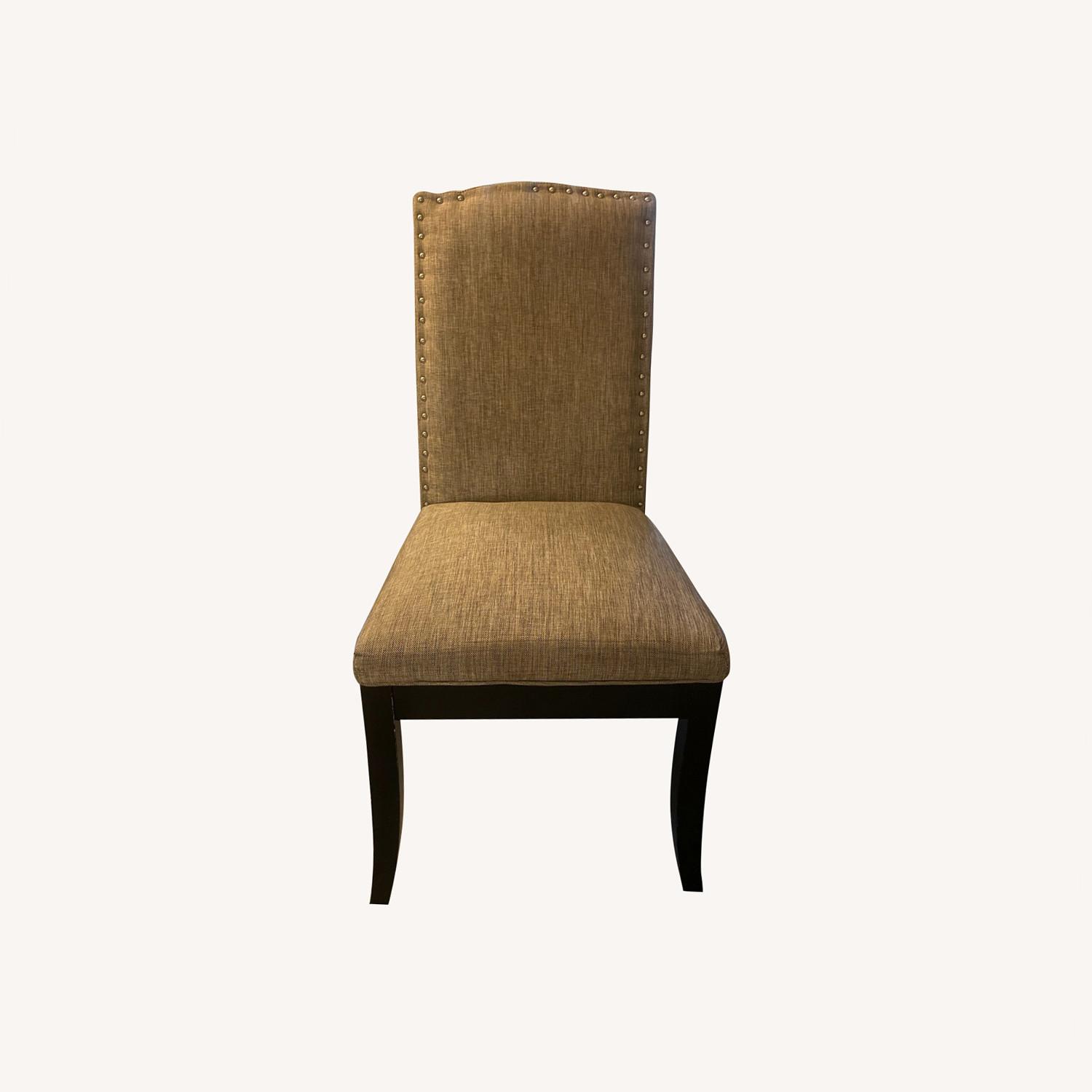 Dark Brown Patterned Chair AptDeco