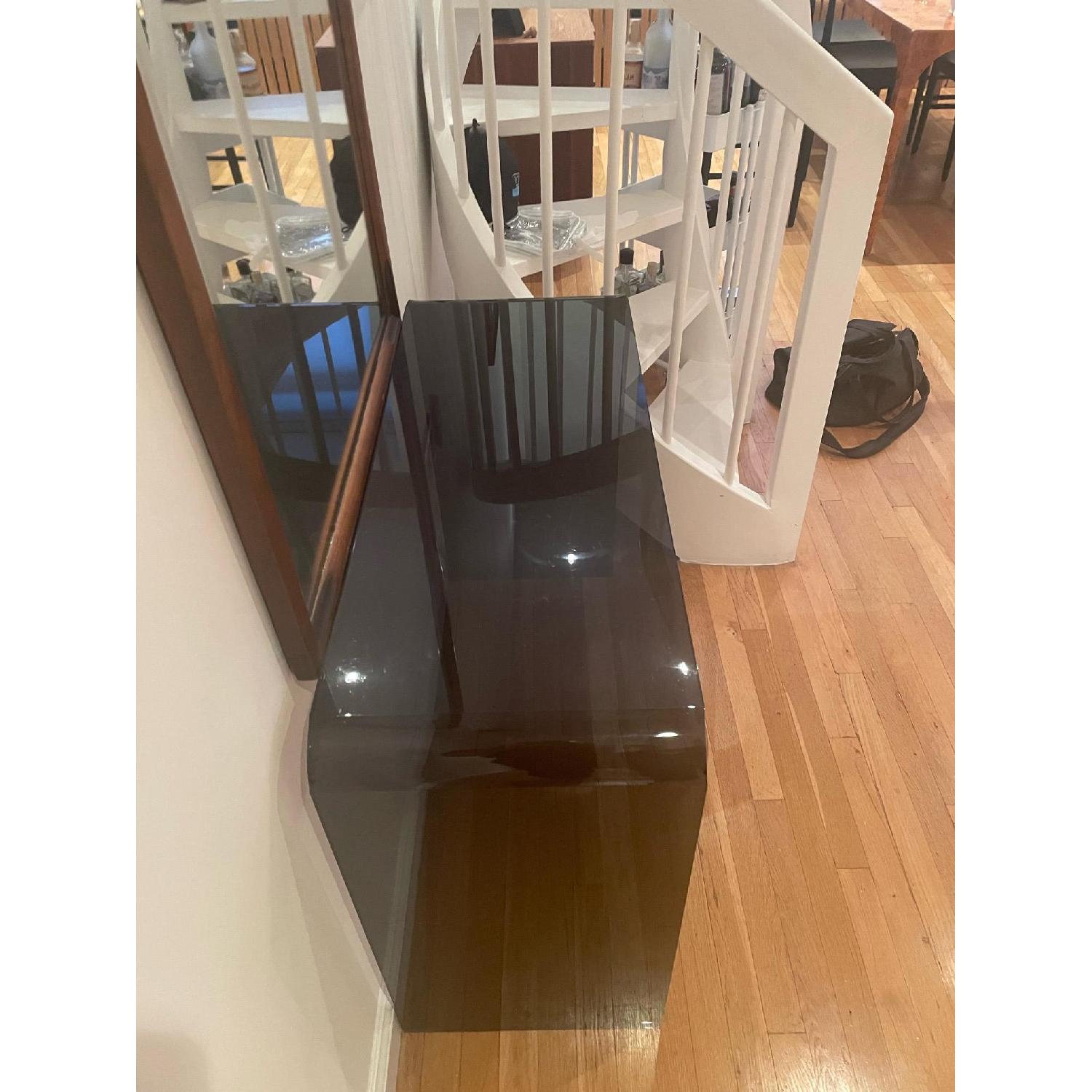 CB2 Peekaboo Smoke Acrylic Console Table - image-1