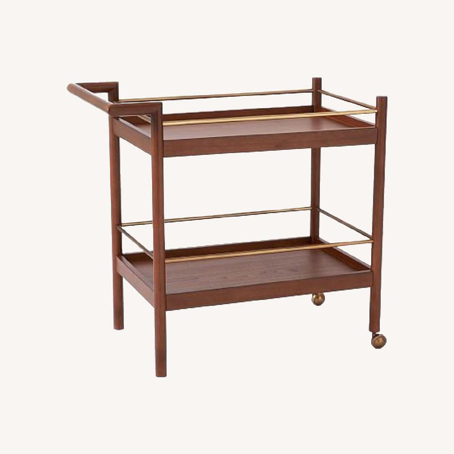 West Elm Mid-Century Bar Cart (32") - Walnut - image-4
