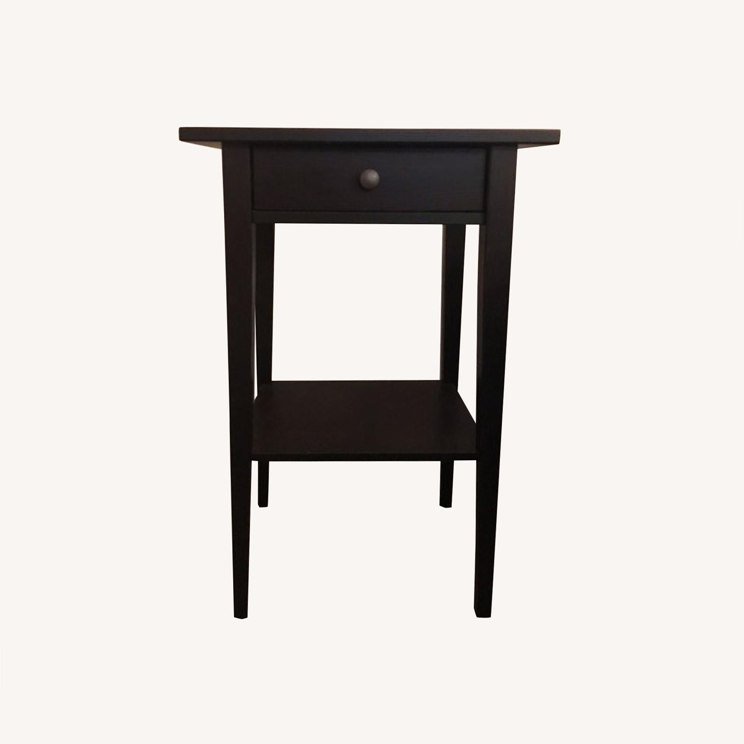 IKEA Matching Black Nightstands With Drawer AptDeco