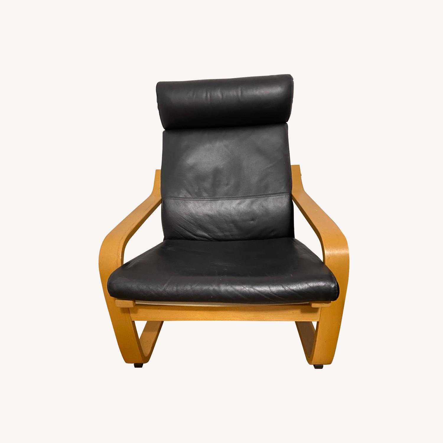 IKEA Poang Leather Armchair AptDeco