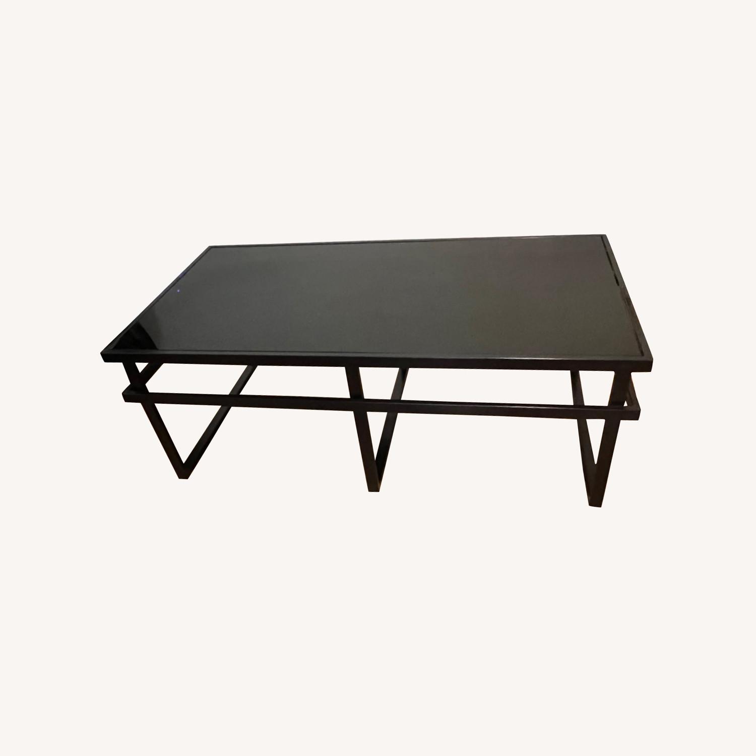 Black Glass Coffee Table - image-0