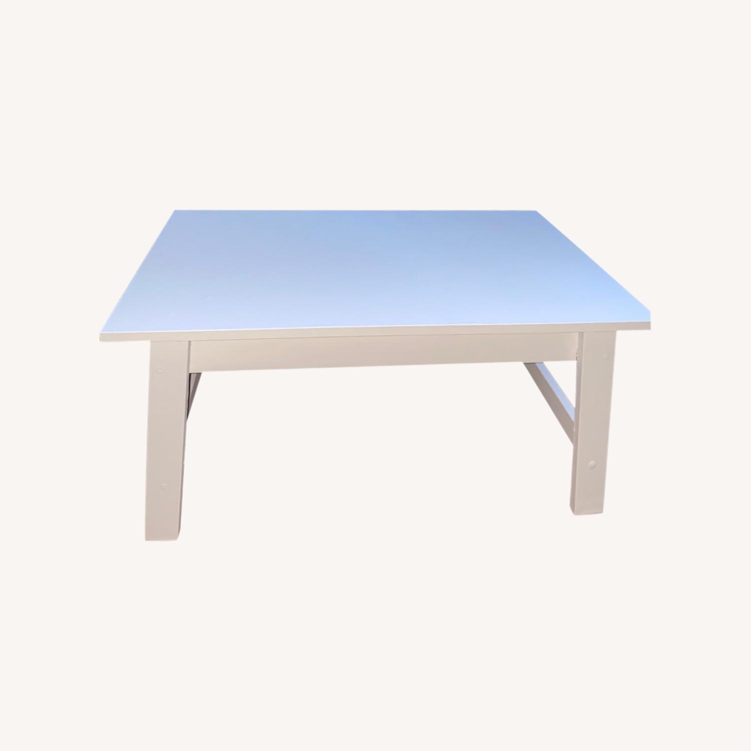 Rustic White Coffee Table AptDeco