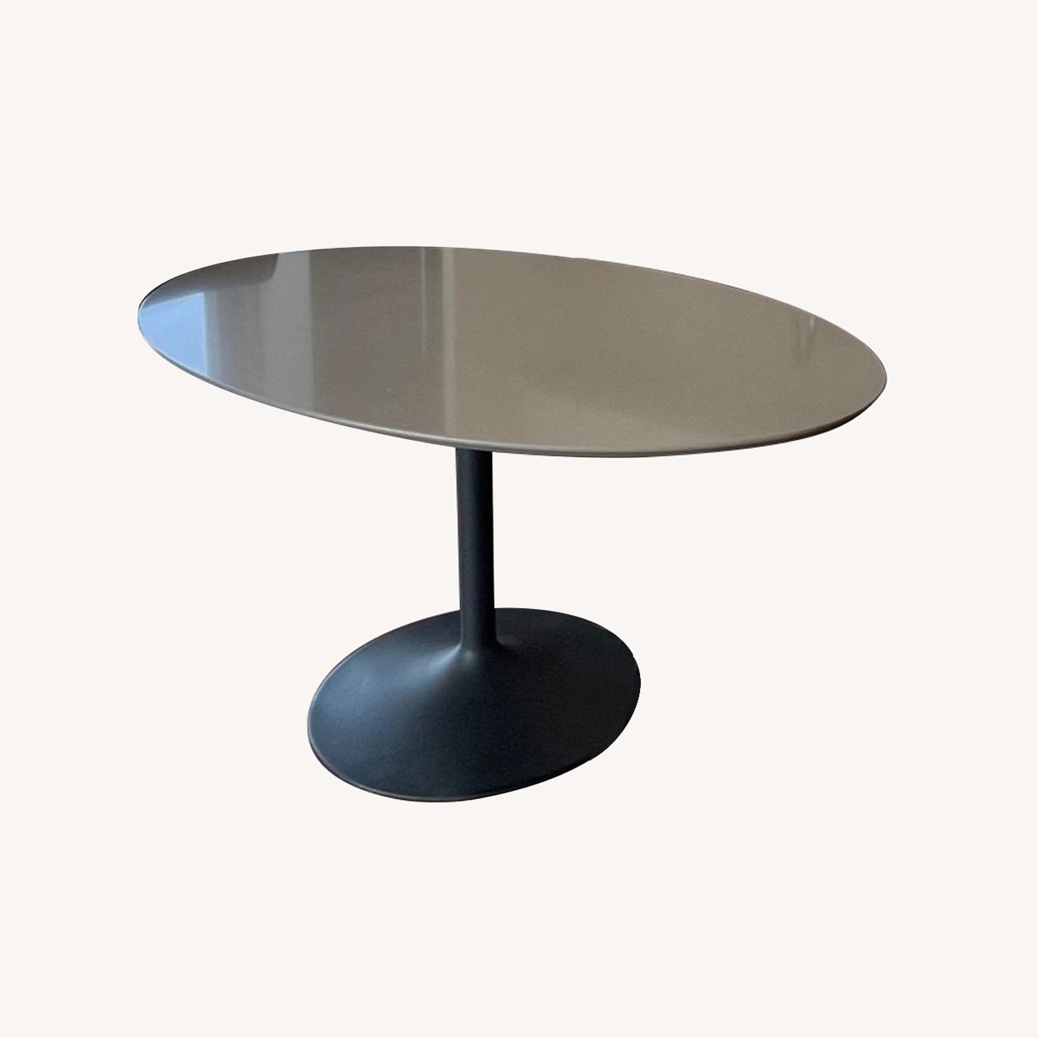 Room & Board Julian Table, Fog Quartz, Graphite Base AptDeco
