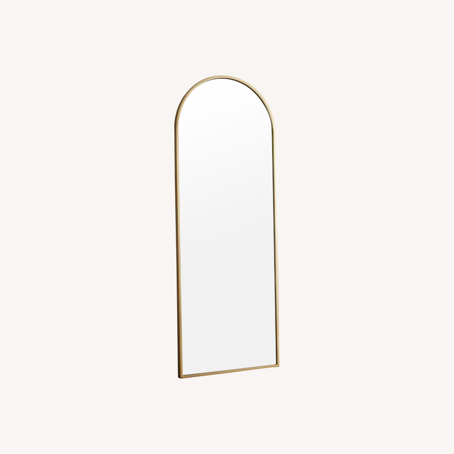 West Elm Gold Metal Frame Mirror Arched Floor AptDeco