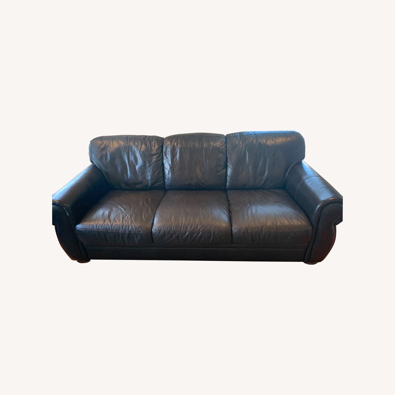 Raymour Flanigan 3 Seater Leather Sofa - image-0