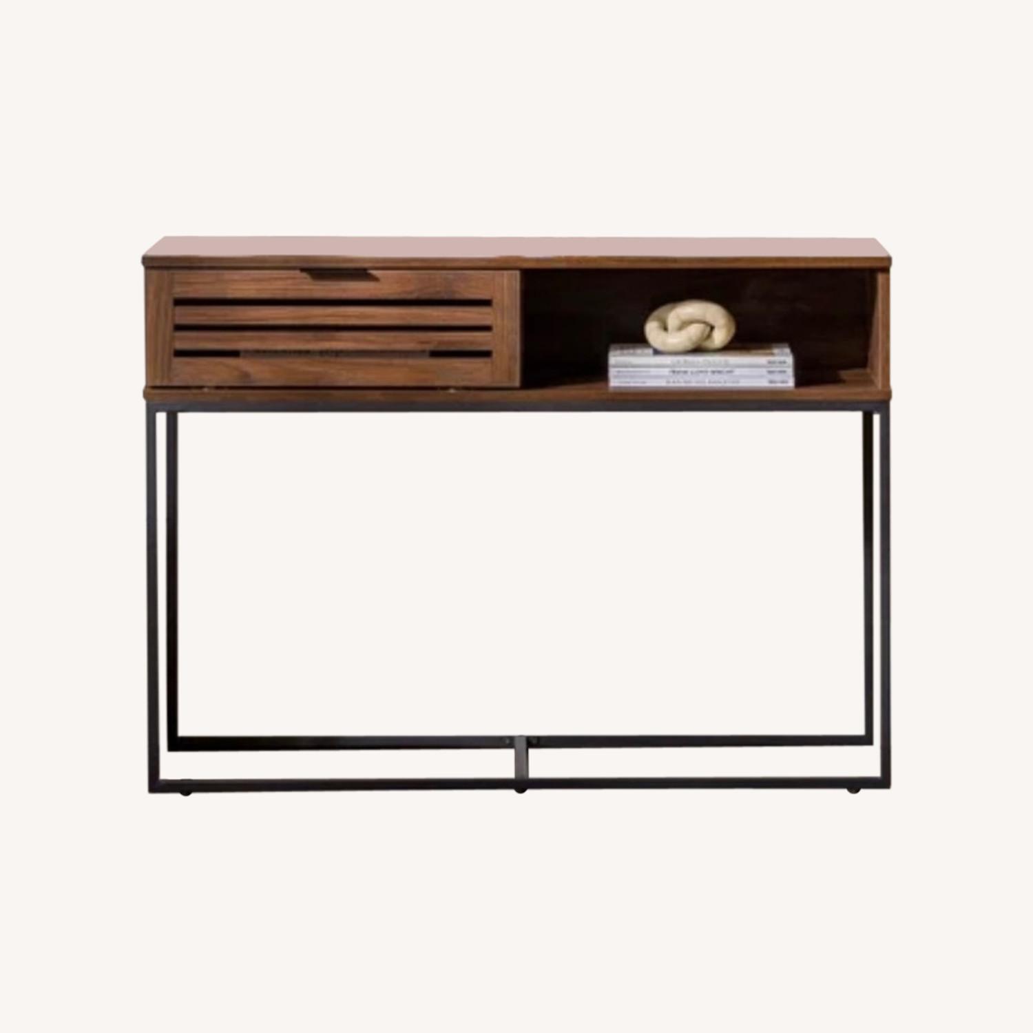 Dark Walnut Entryway Table AptDeco