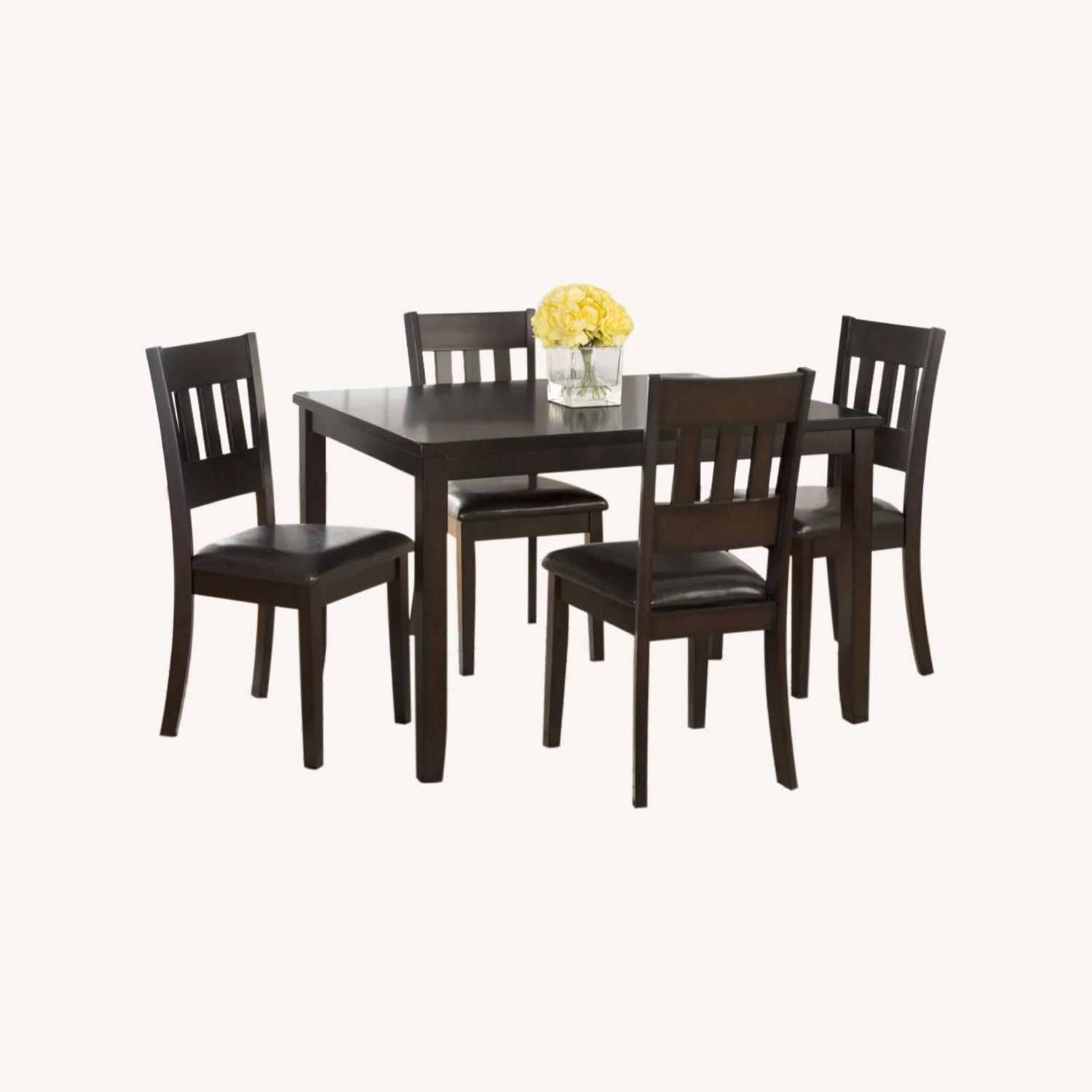 Dark Brown 5Piece Dining Set AptDeco