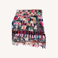 Vintage Moroccan Boucherouite Rag Rug