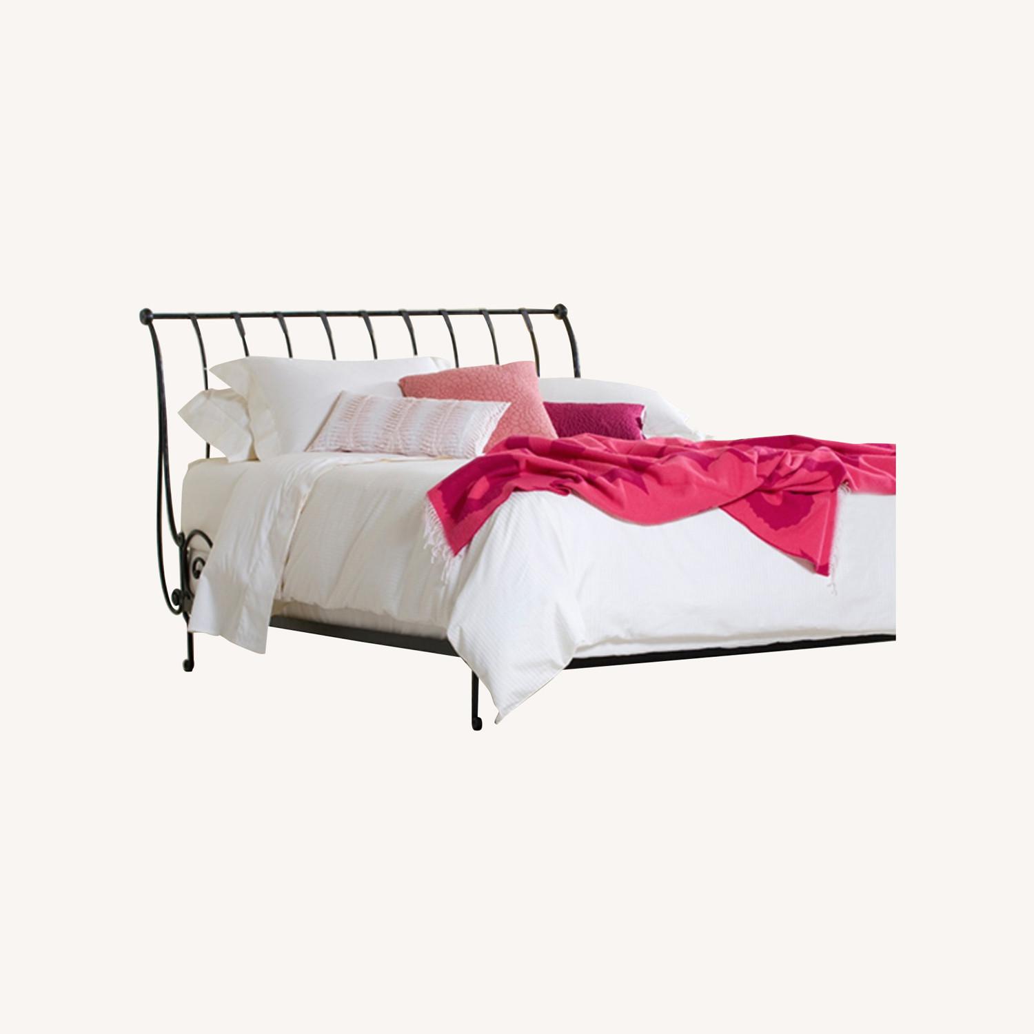Queen "Paris" Iron Sleigh Bed - image-0
