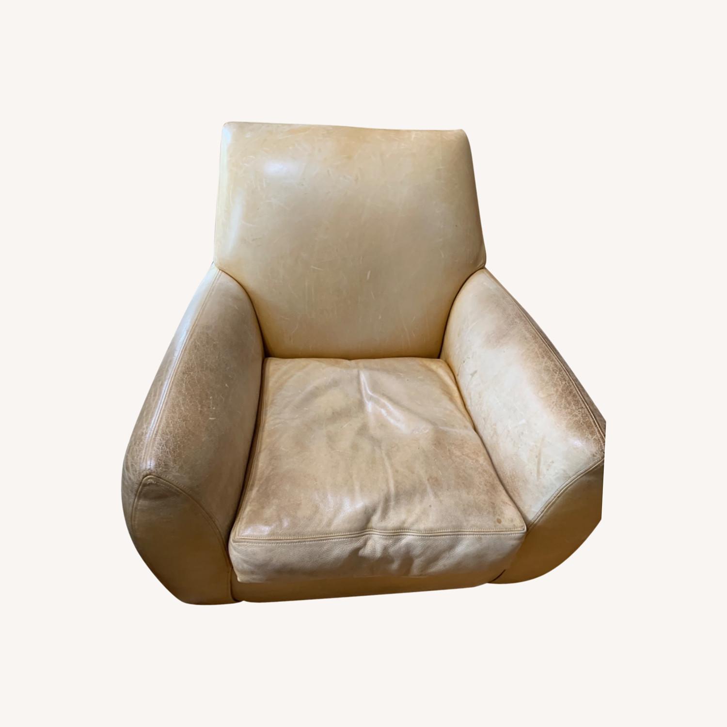 Dakota Jackson Leather Chair & Ottoman - image-0