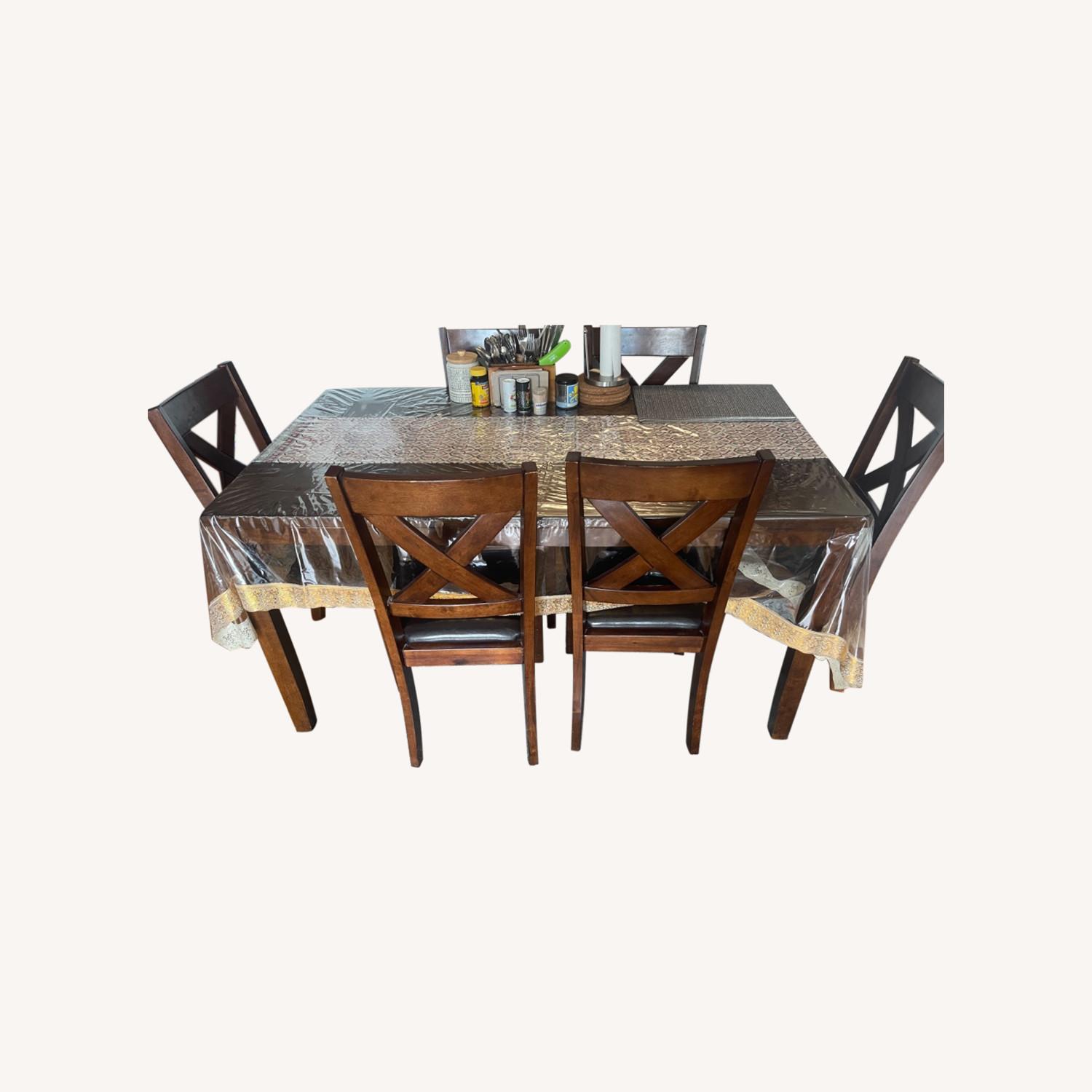 Dining Table with 6 Chairs - AptDeco