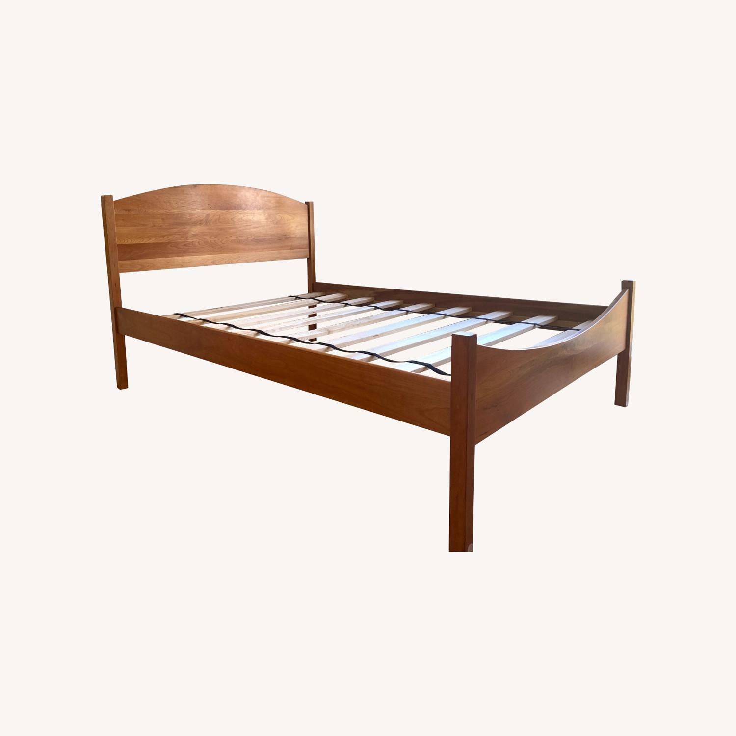 First Circle Manufacturing Cherry Wood Bed Frame AptDeco